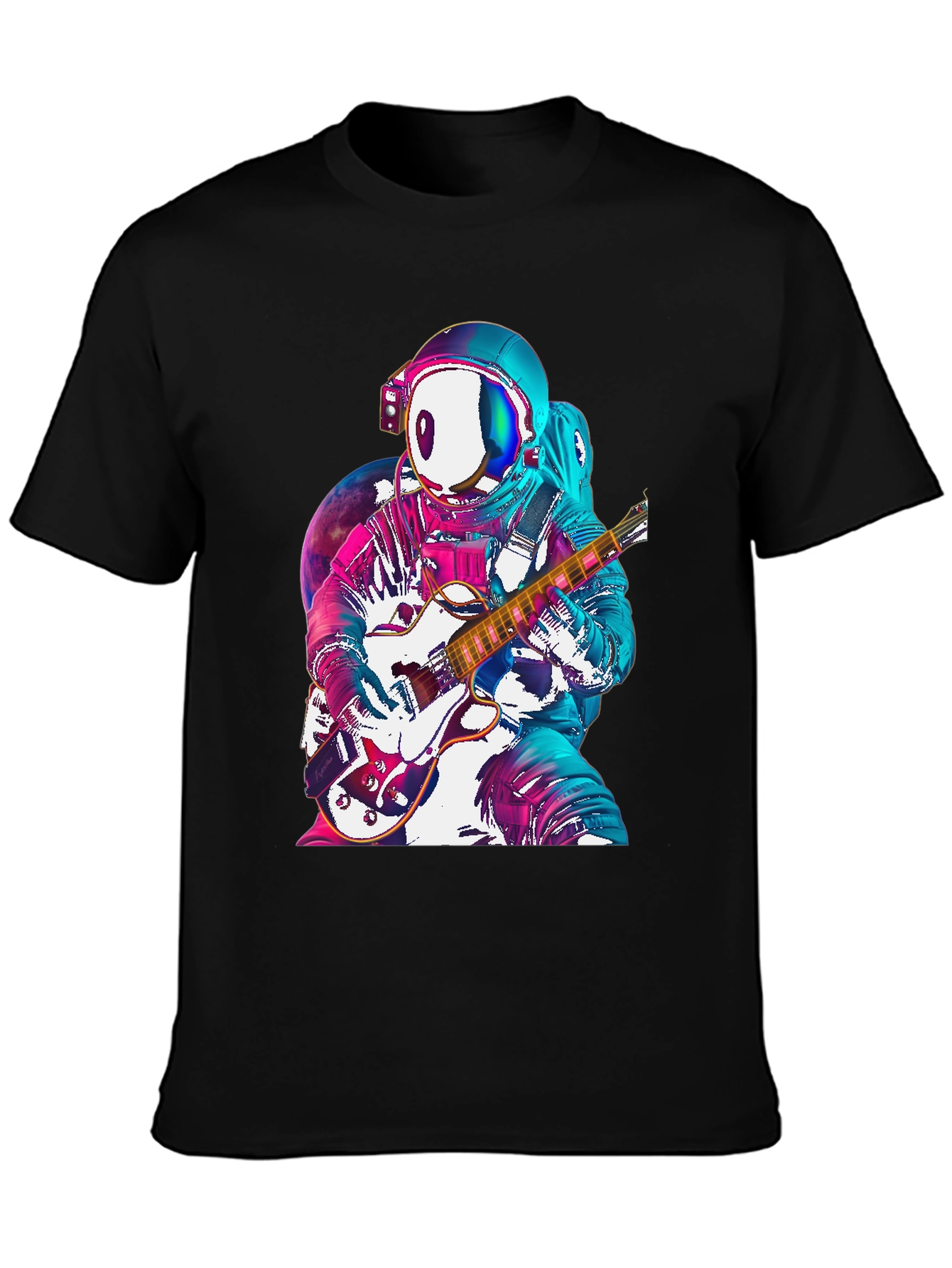 Astronaut Guitarist Graphic Tee - Space Rock!