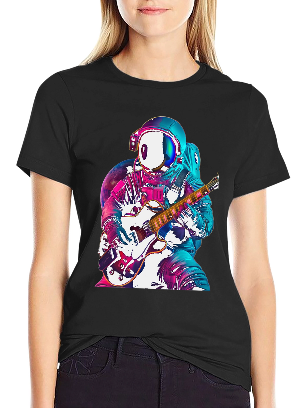 Astronaut Guitarist Graphic Tee - Space Rock!