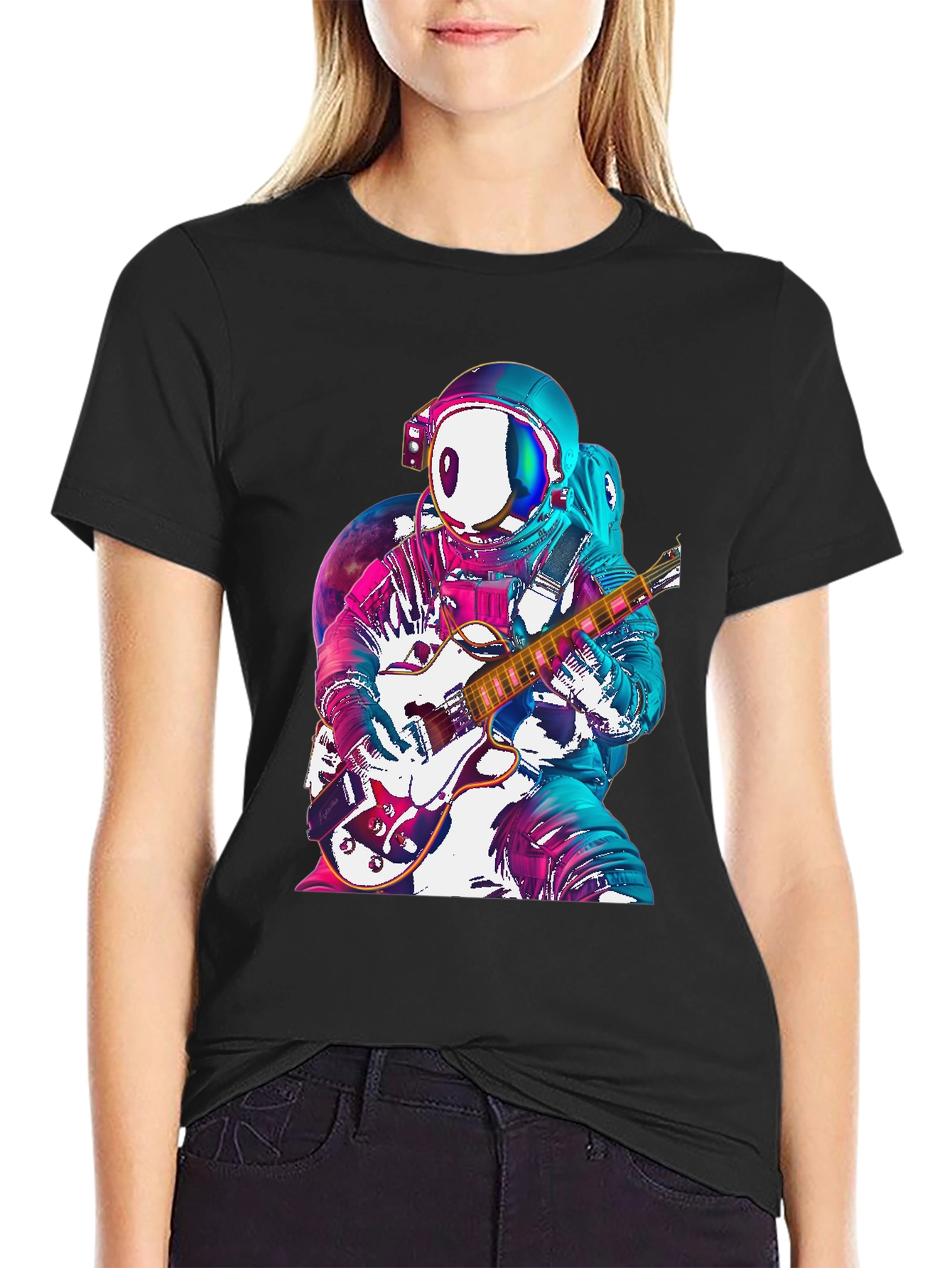 Astronaut Guitarist Graphic Tee - Space Rock!