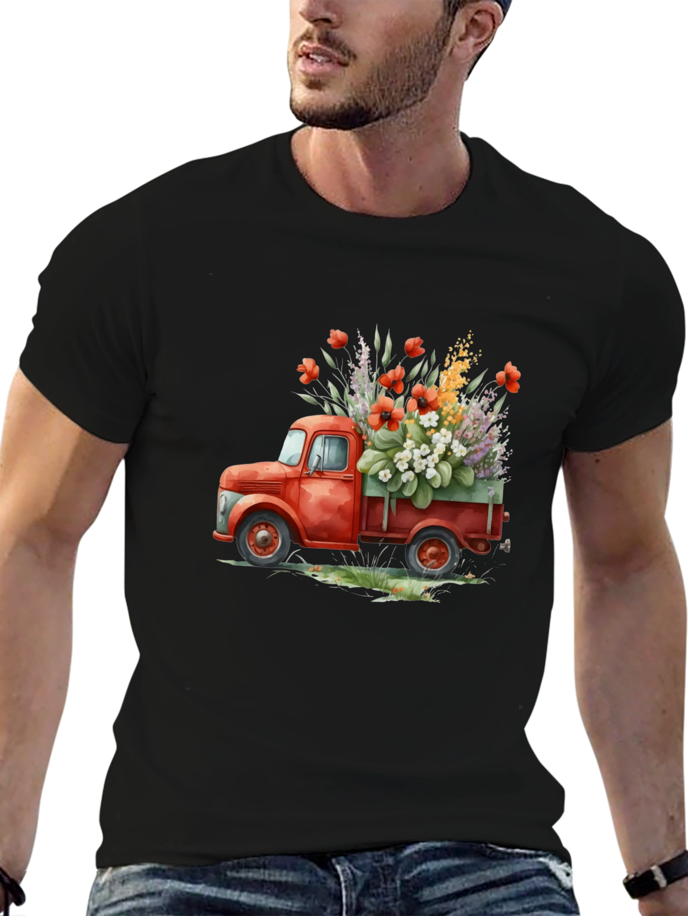 Floral Truck Graphic Tee
