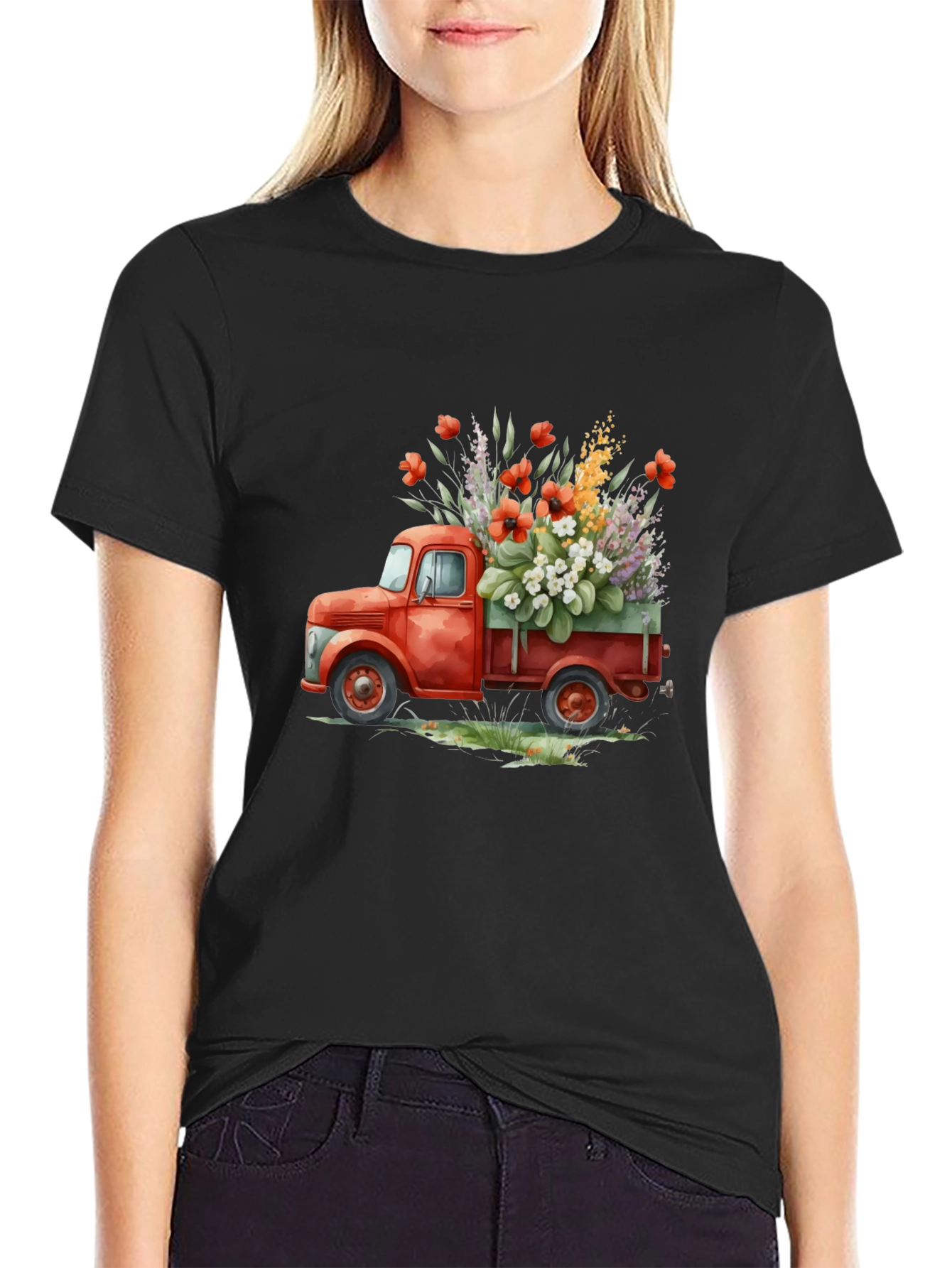 Floral Truck Graphic Tee