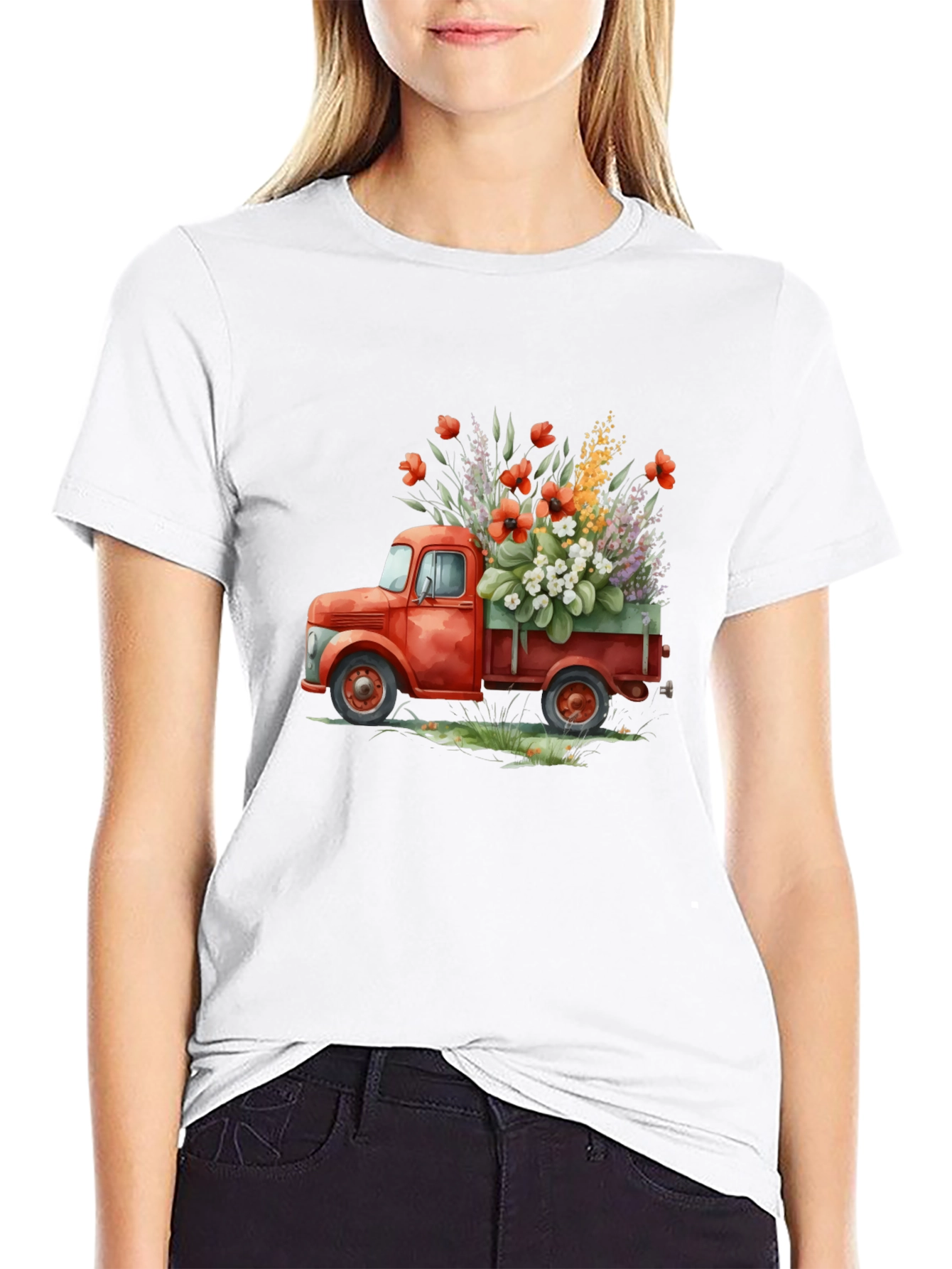 Floral Truck Graphic Tee