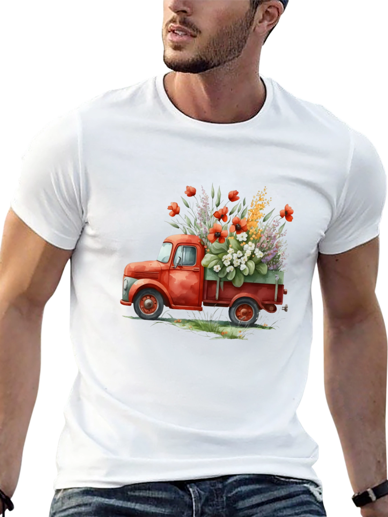 Floral Truck Graphic Tee
