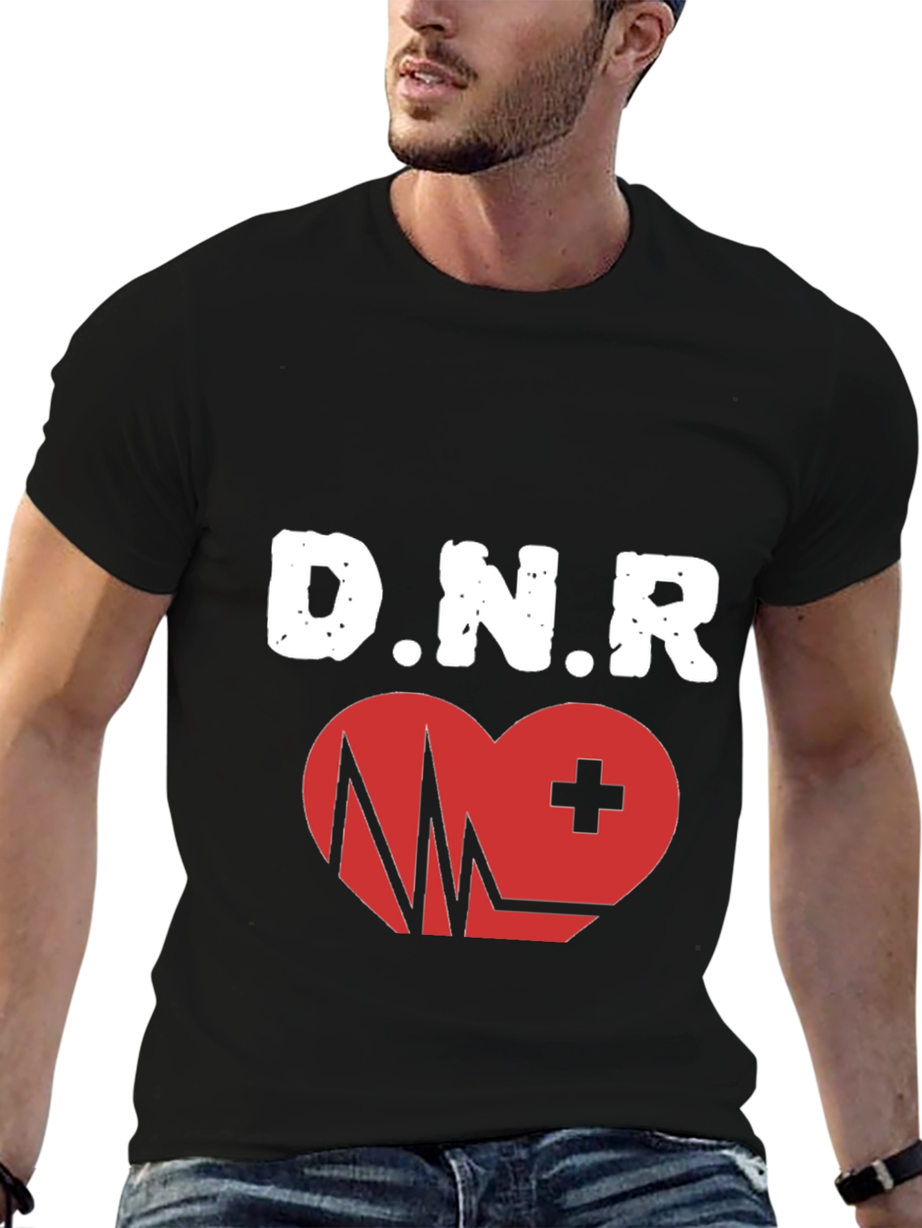 DNR Heartbeat Graphic T-Shirt - Black