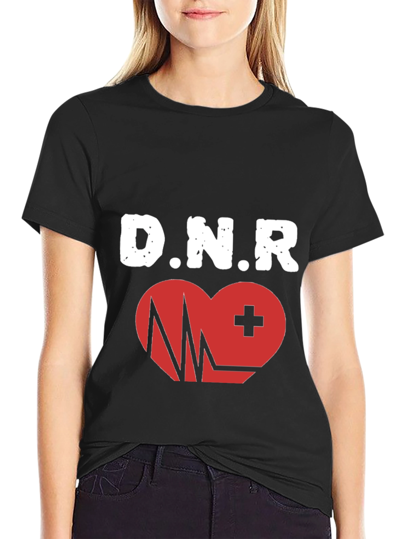 DNR Heartbeat Graphic T-Shirt - Black