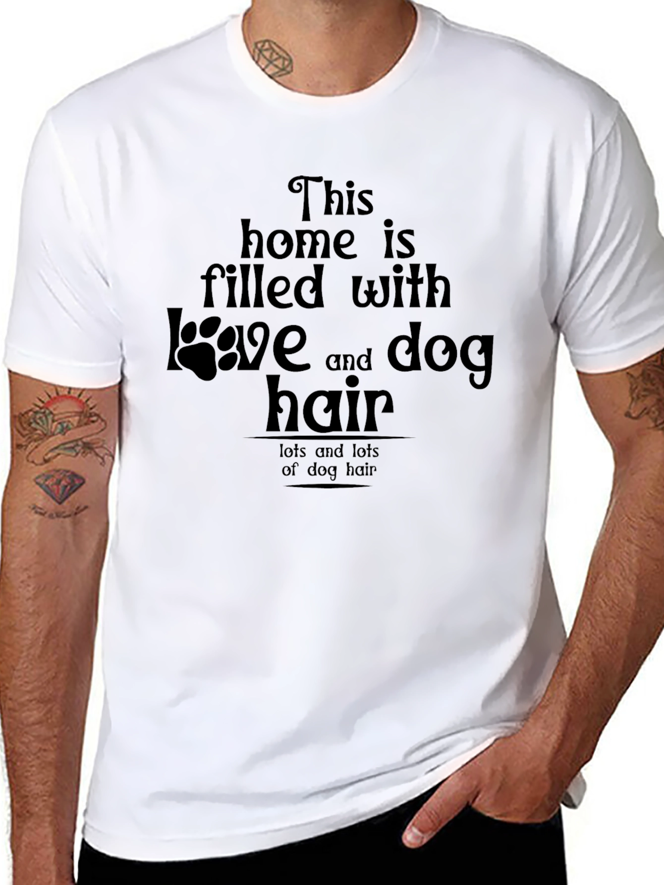 Dog Lover T-Shirt - Filled With Love & Dog Hair
