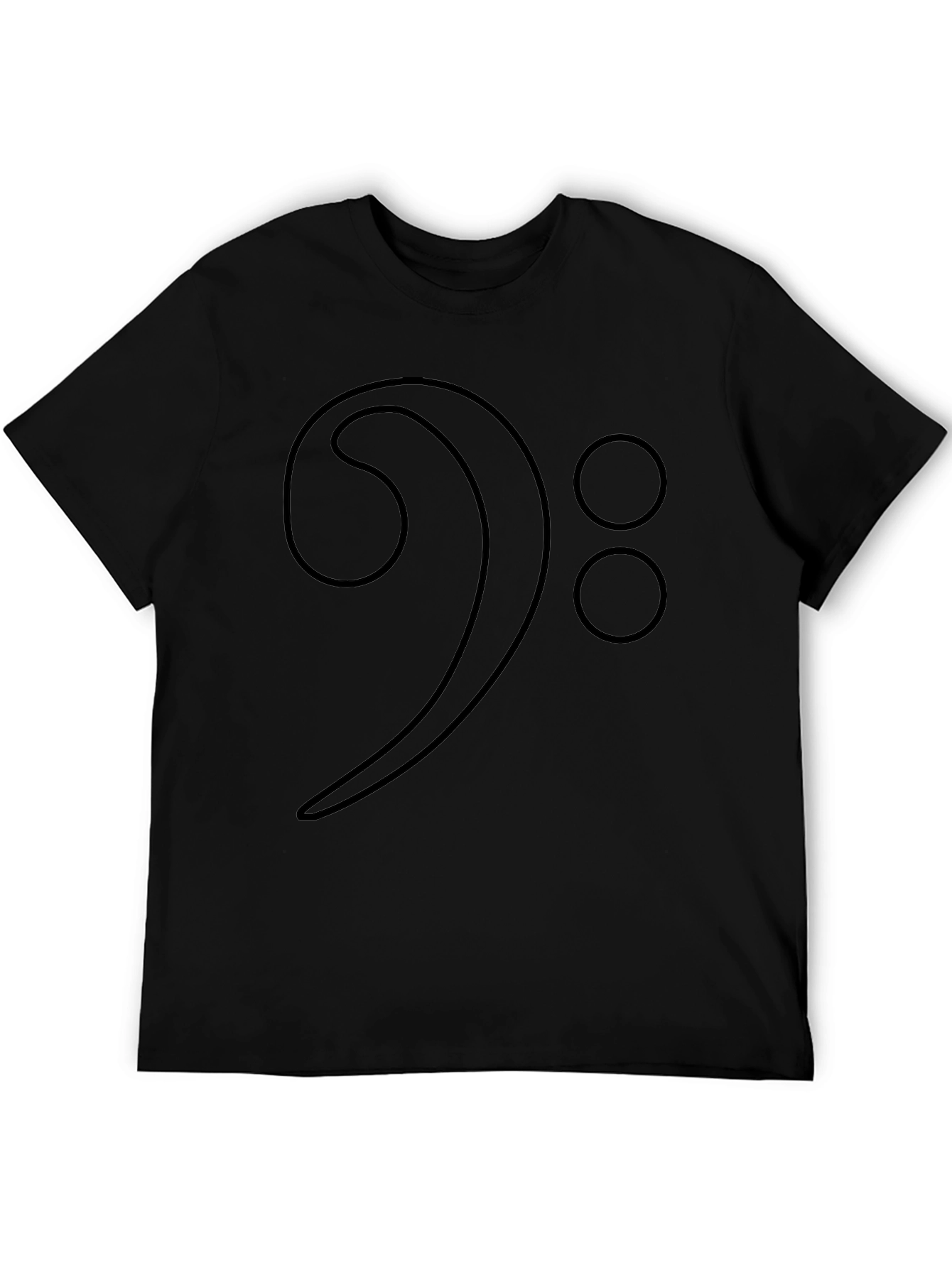 Bass Clef Graphic Tee - Musicians Black T-Shirt