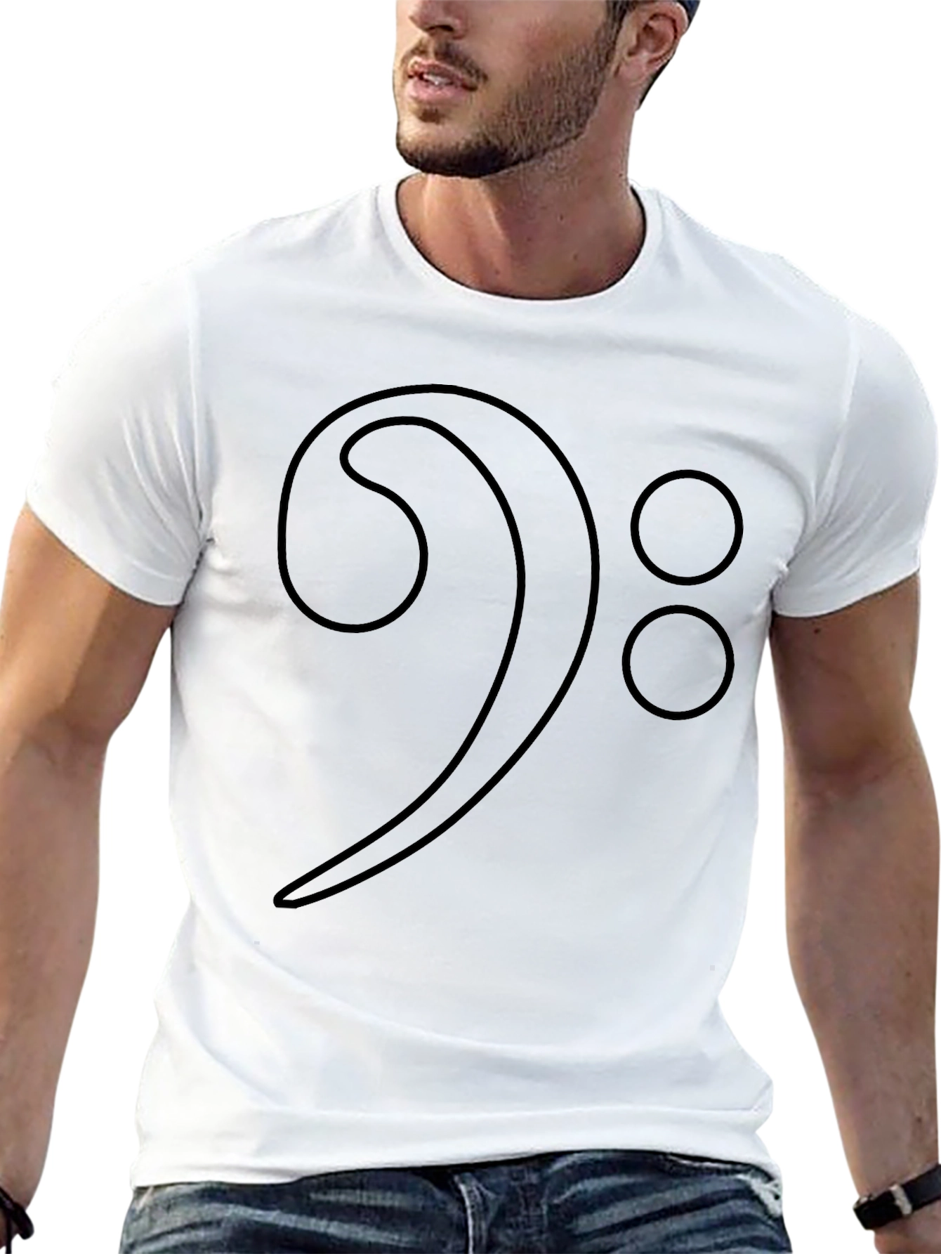 Bass Clef Graphic Tee - Musicians Black T-Shirt
