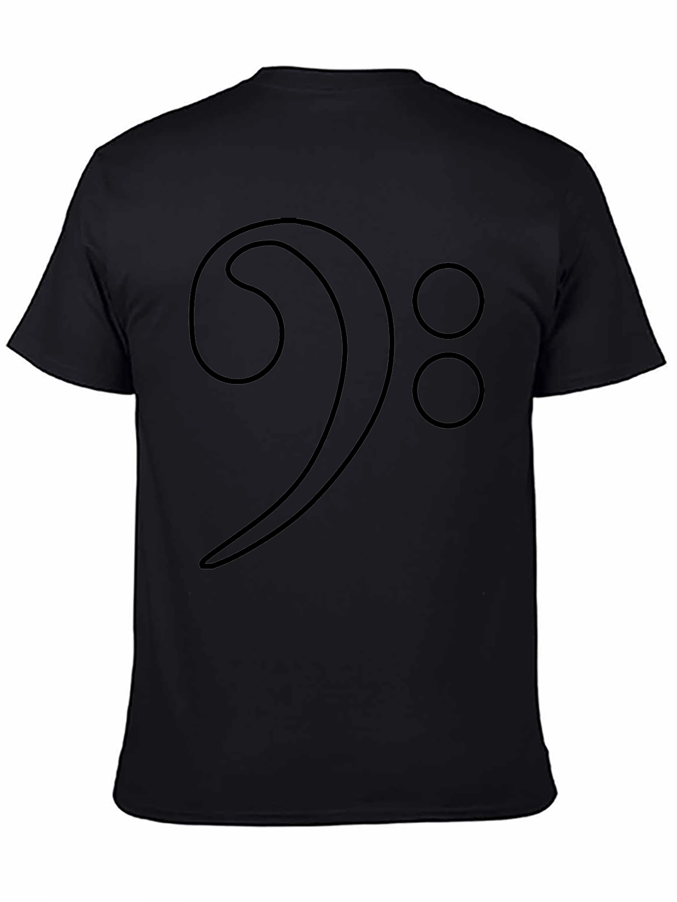 Bass Clef Graphic Tee - Musicians Black T-Shirt