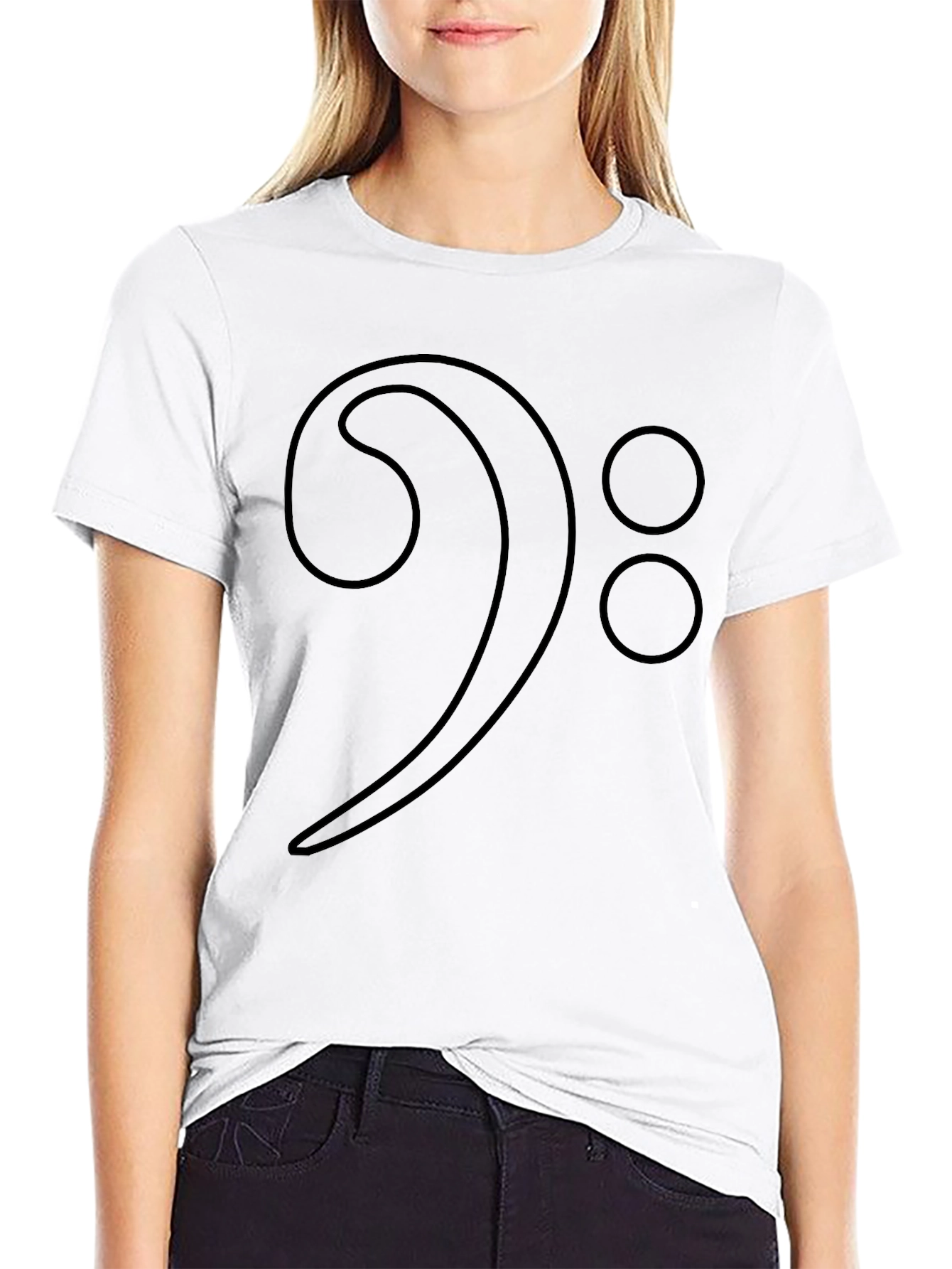 Bass Clef Graphic Tee - Musicians Black T-Shirt