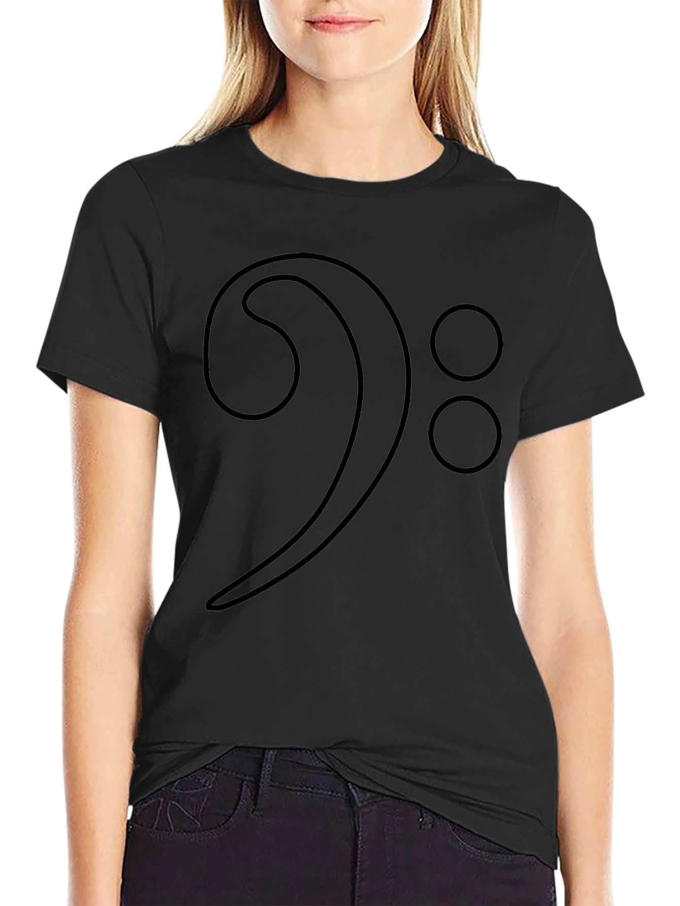 Bass Clef Graphic Tee - Musicians Black T-Shirt