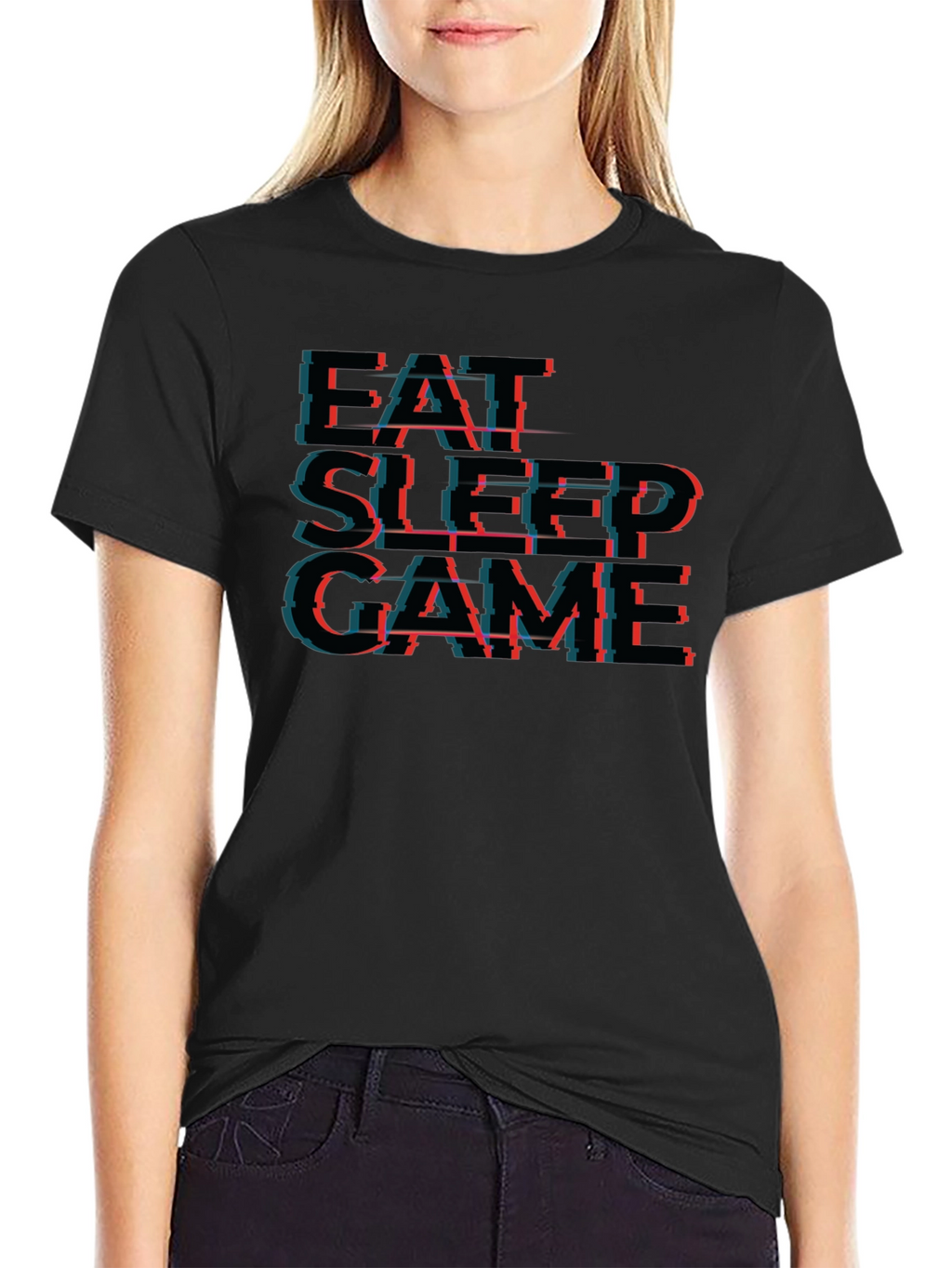 Eat Sleep Game Black T-Shirt