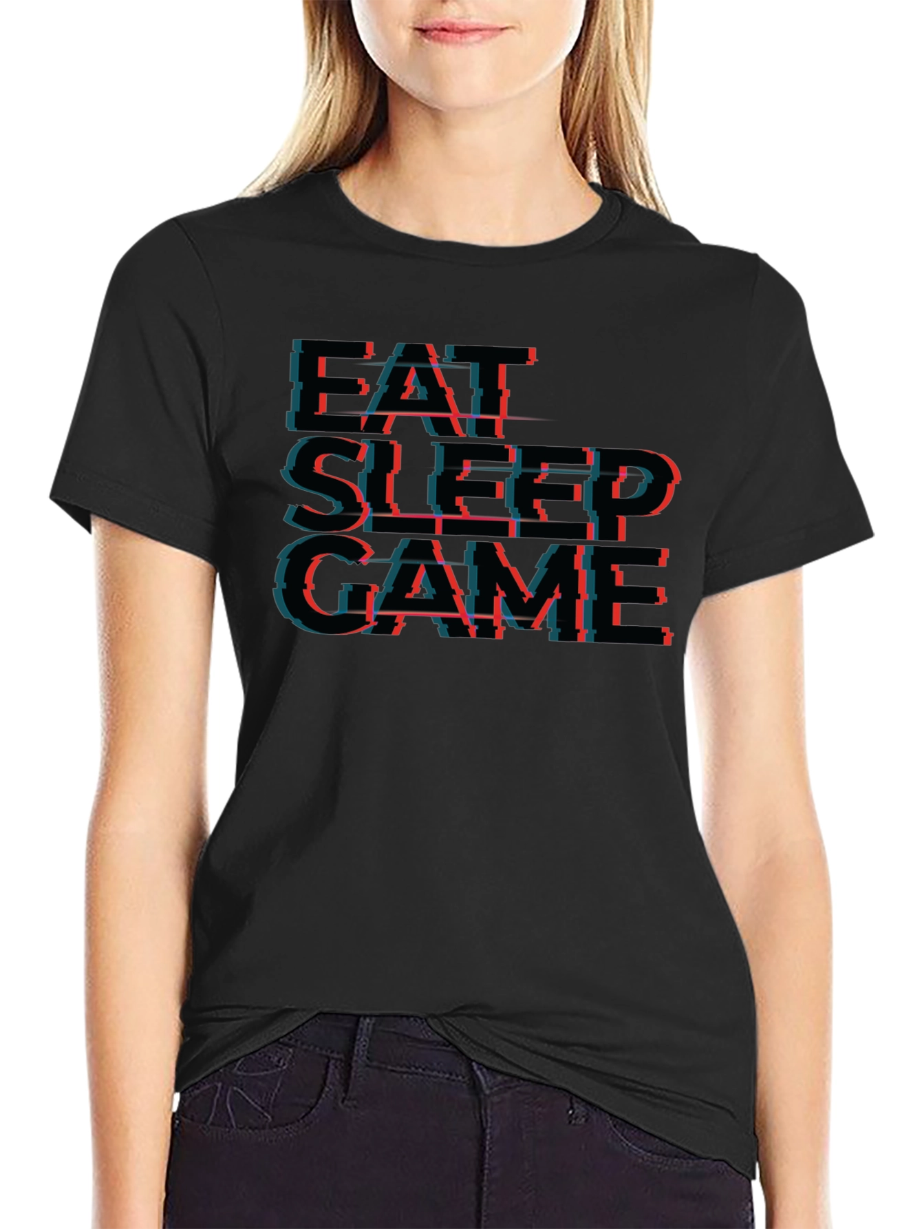 Eat Sleep Game Black T-Shirt