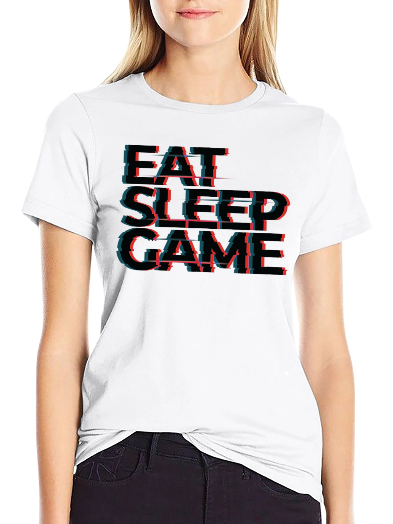 Eat Sleep Game Black T-Shirt