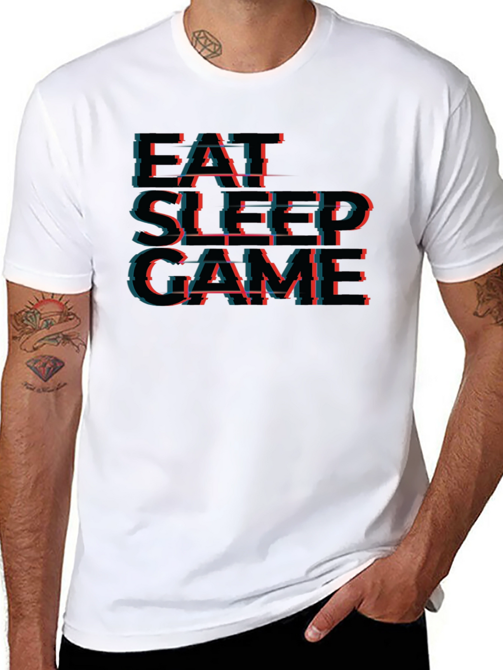 Eat Sleep Game Black T-Shirt