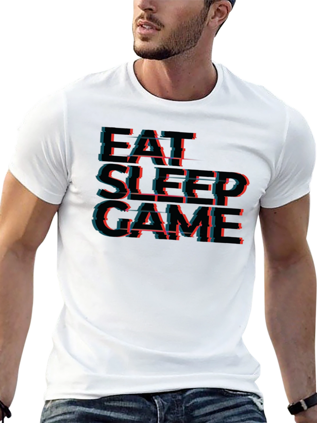 Eat Sleep Game Black T-Shirt