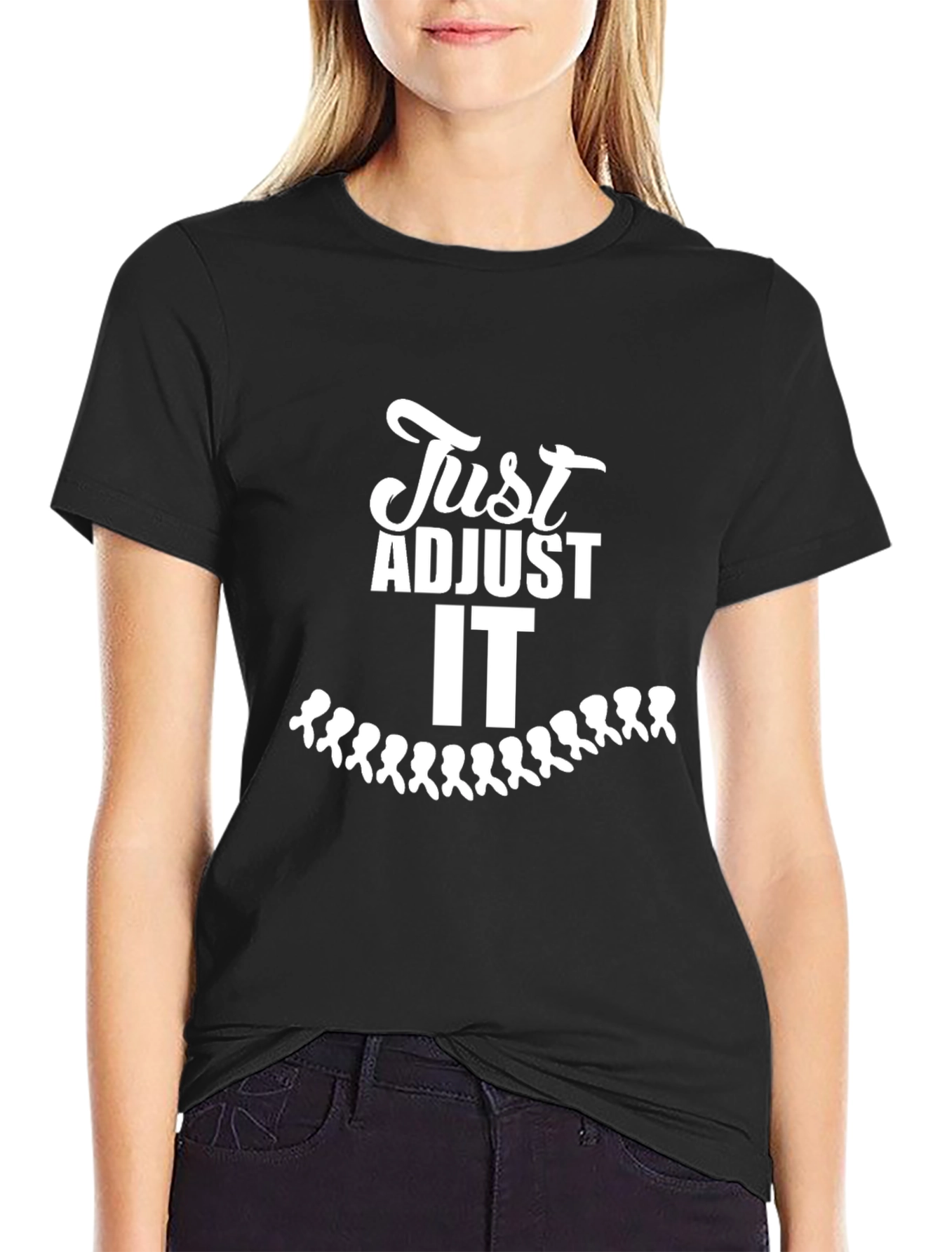 Chiropractor T-Shirt - Just Adjust It Spine Tee