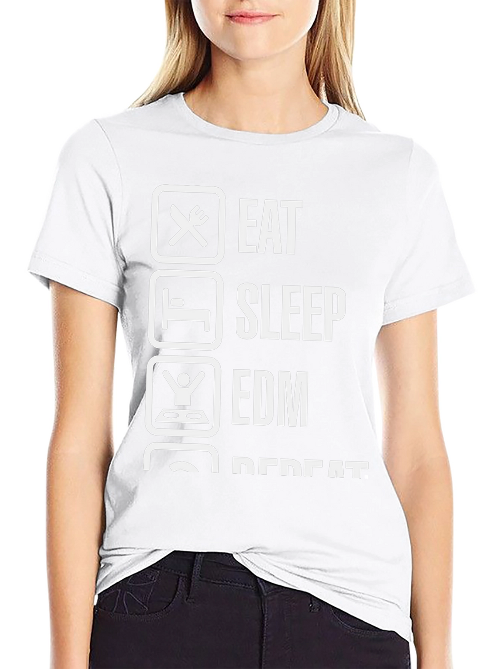 Eat Sleep EDM Repeat Black T-Shirt