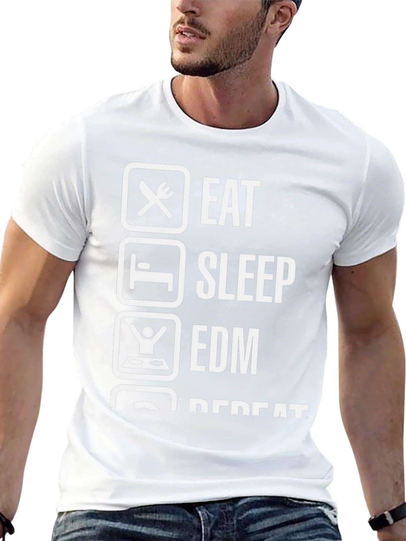 Eat Sleep EDM Repeat Black T-Shirt