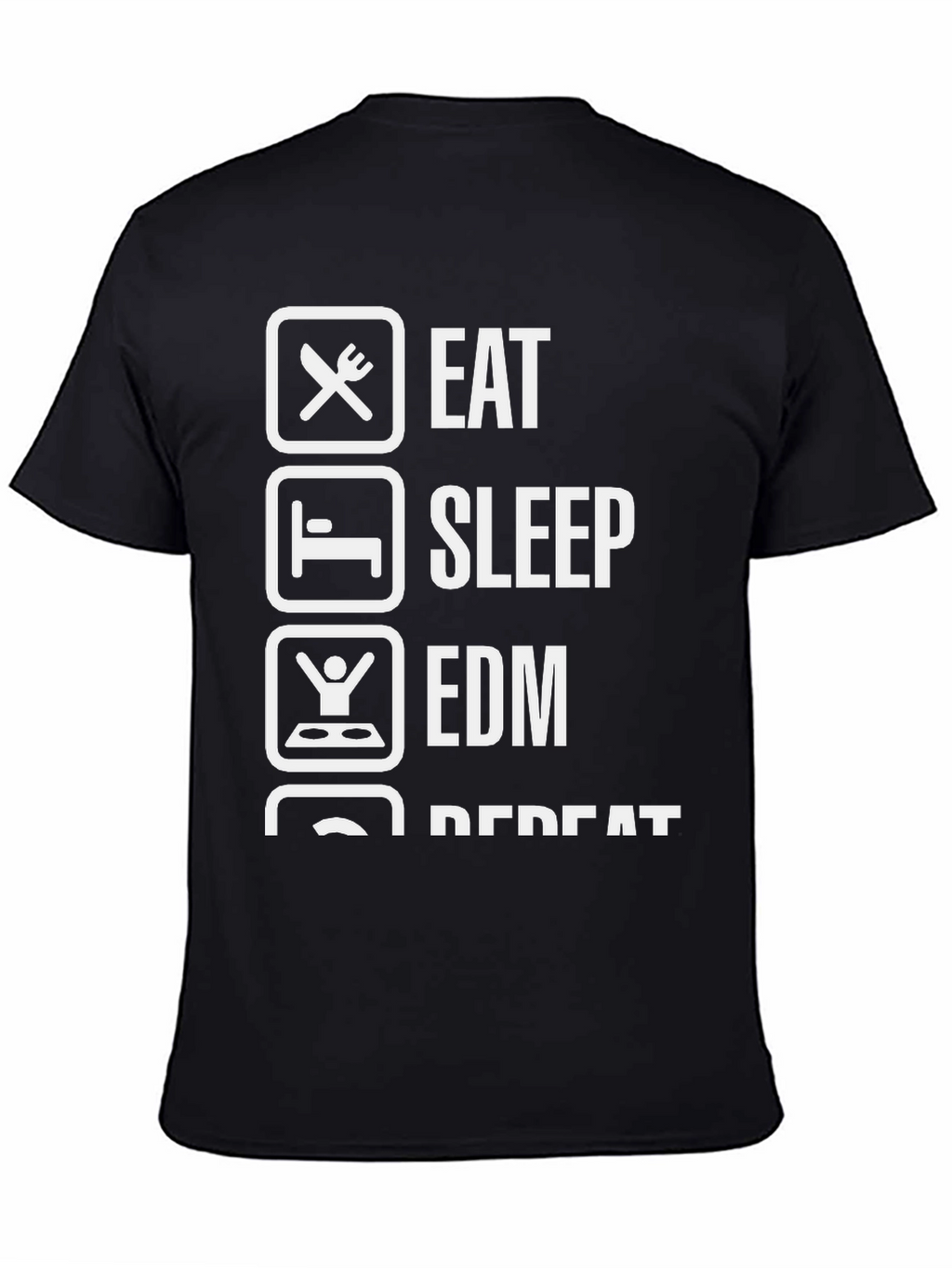 Eat Sleep EDM Repeat Black T-Shirt