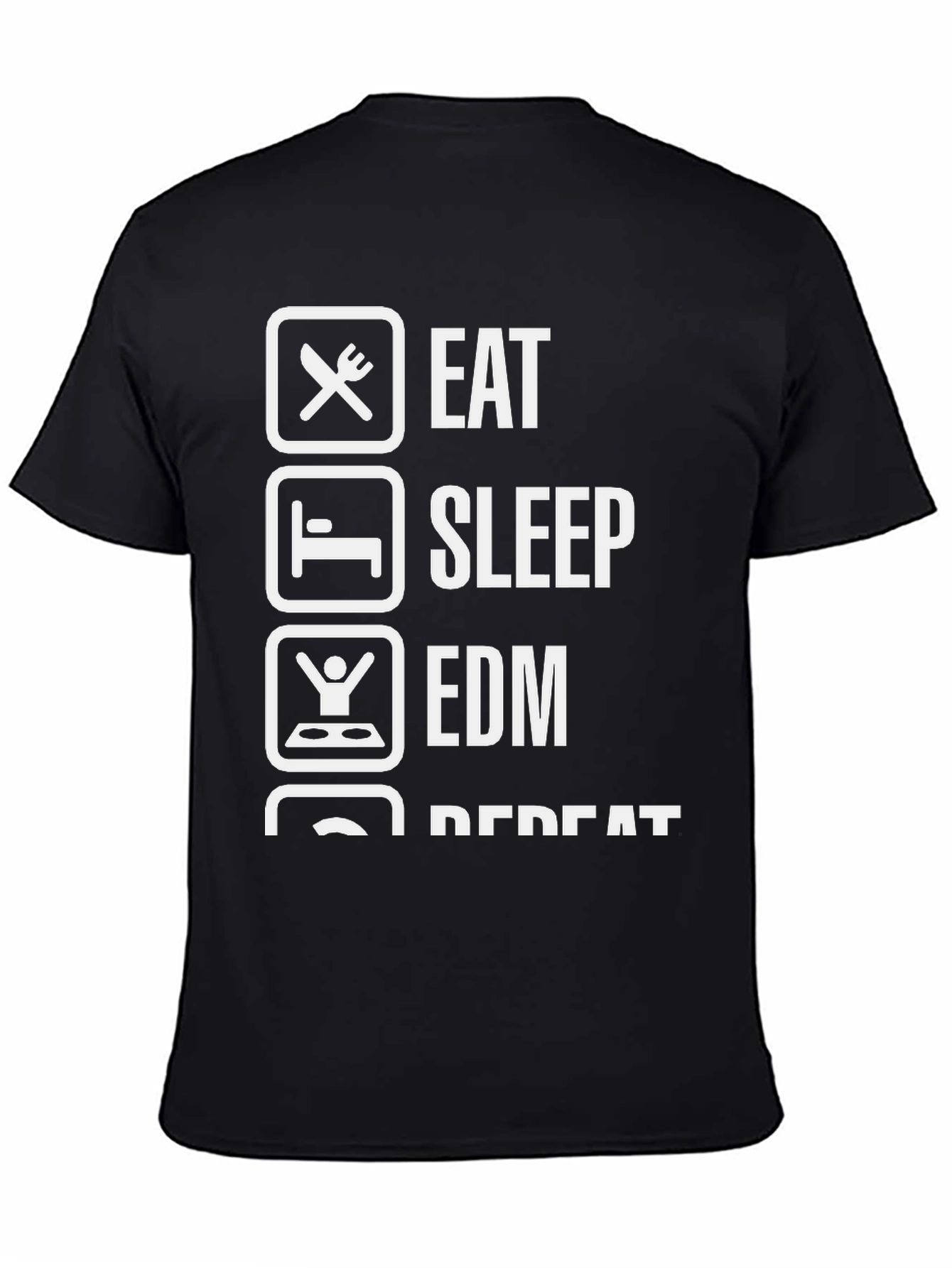 Eat Sleep EDM Repeat Black T-Shirt