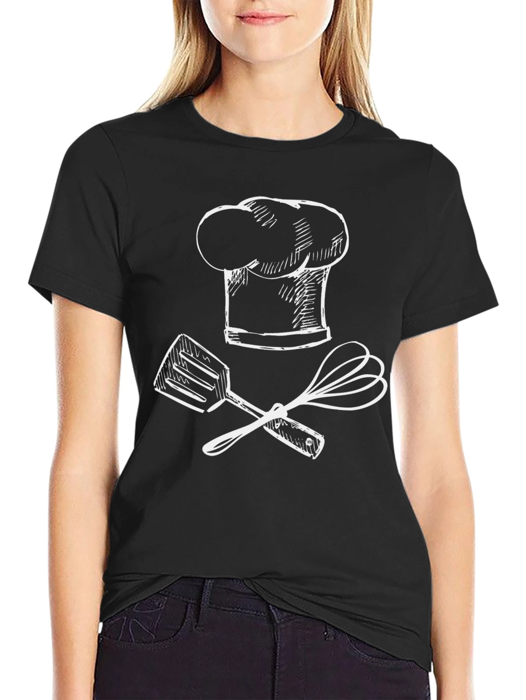 Chef Hat and Kitchen Tools Graphic T-Shirt