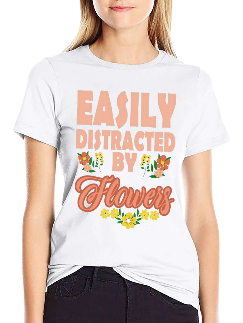 Easily Distracted By Flowers Graphic Tee