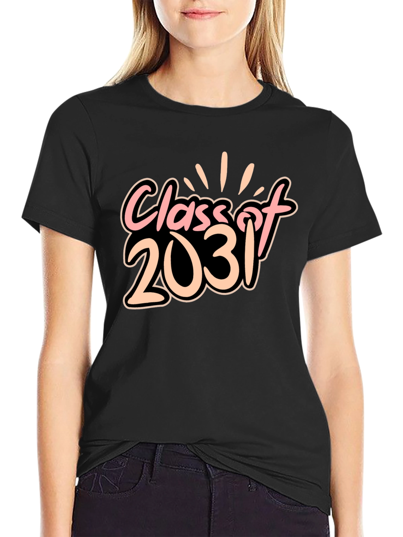 Class of 2031 Black Graphic Tee