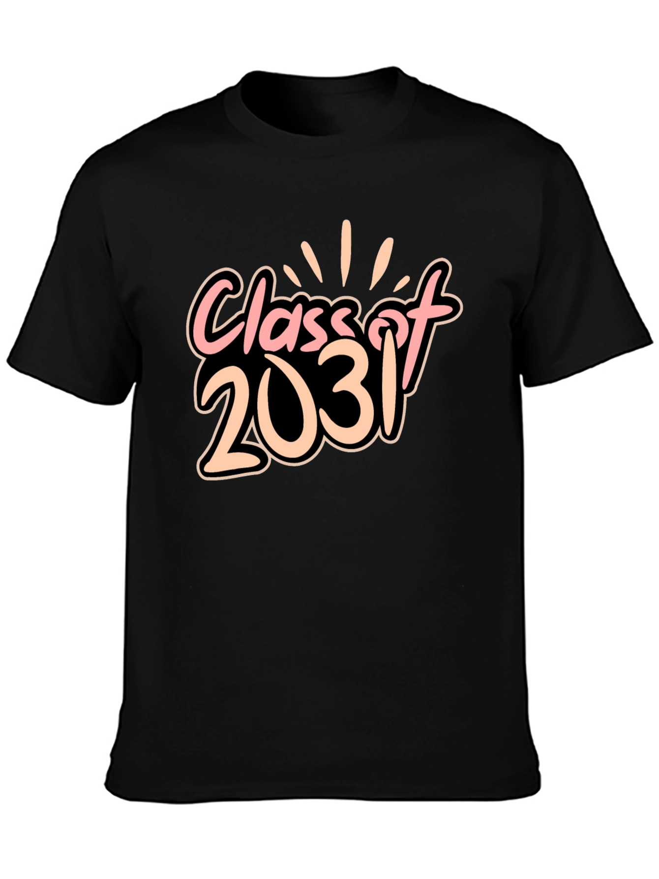Class of 2031 Black Graphic Tee
