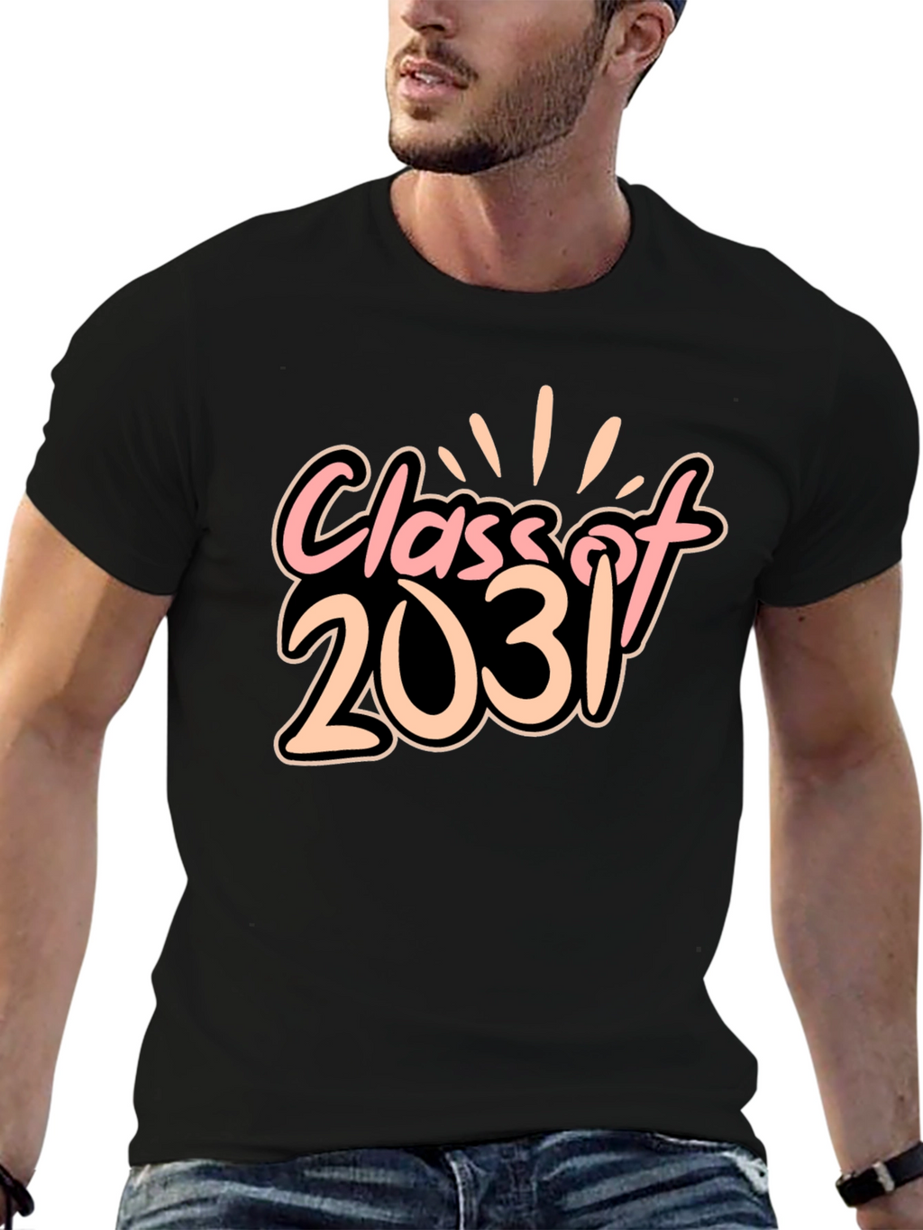 Class of 2031 Black Graphic Tee