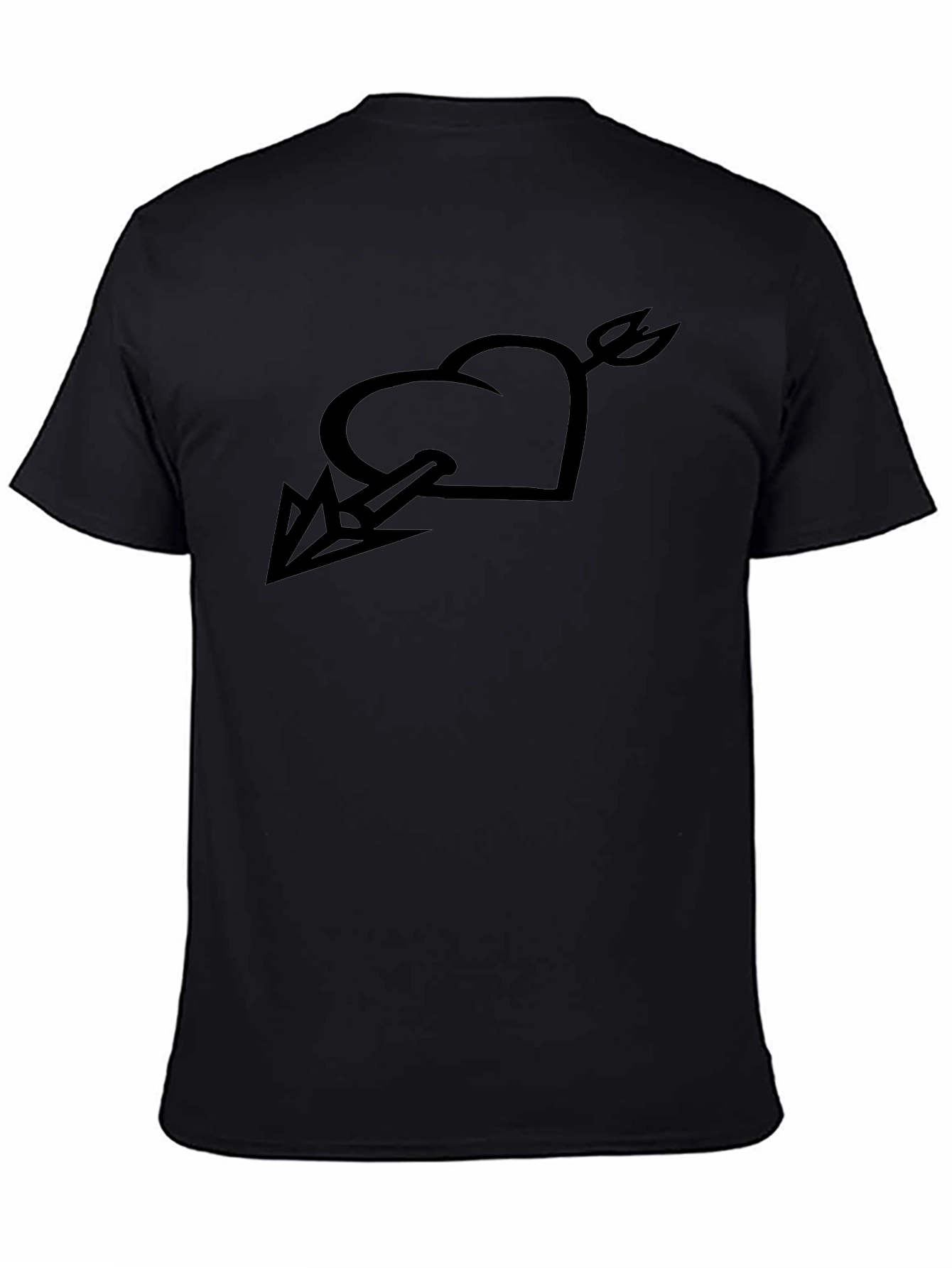 Heart & Arrow Graphic Black Tee