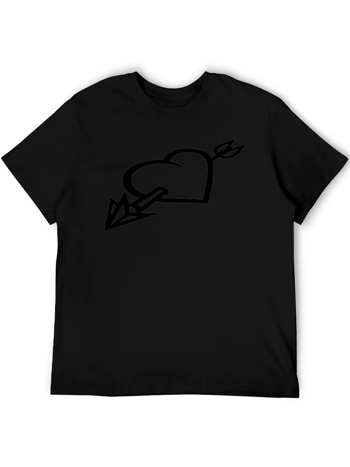 Heart & Arrow Graphic Black Tee
