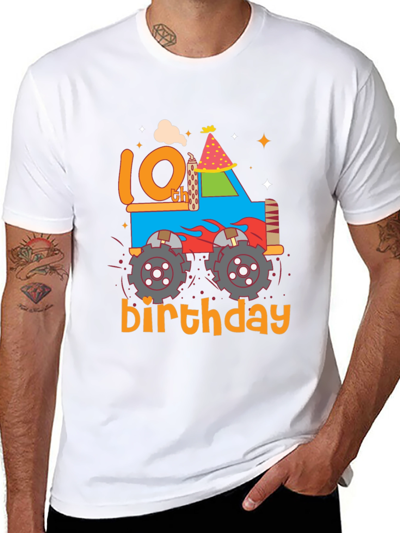10th Birthday Monster Truck T-Shirt