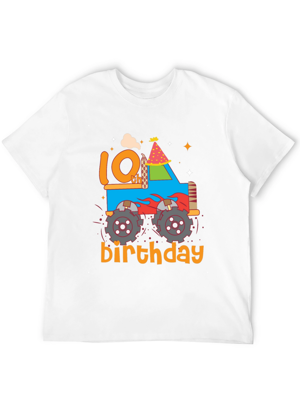10th Birthday Monster Truck T-Shirt