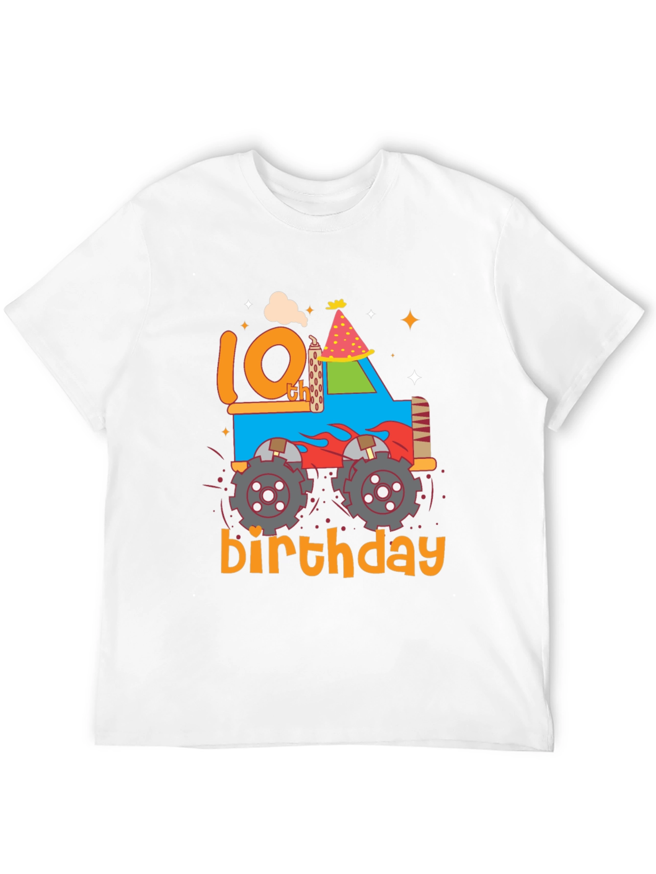 10th Birthday Monster Truck T-Shirt