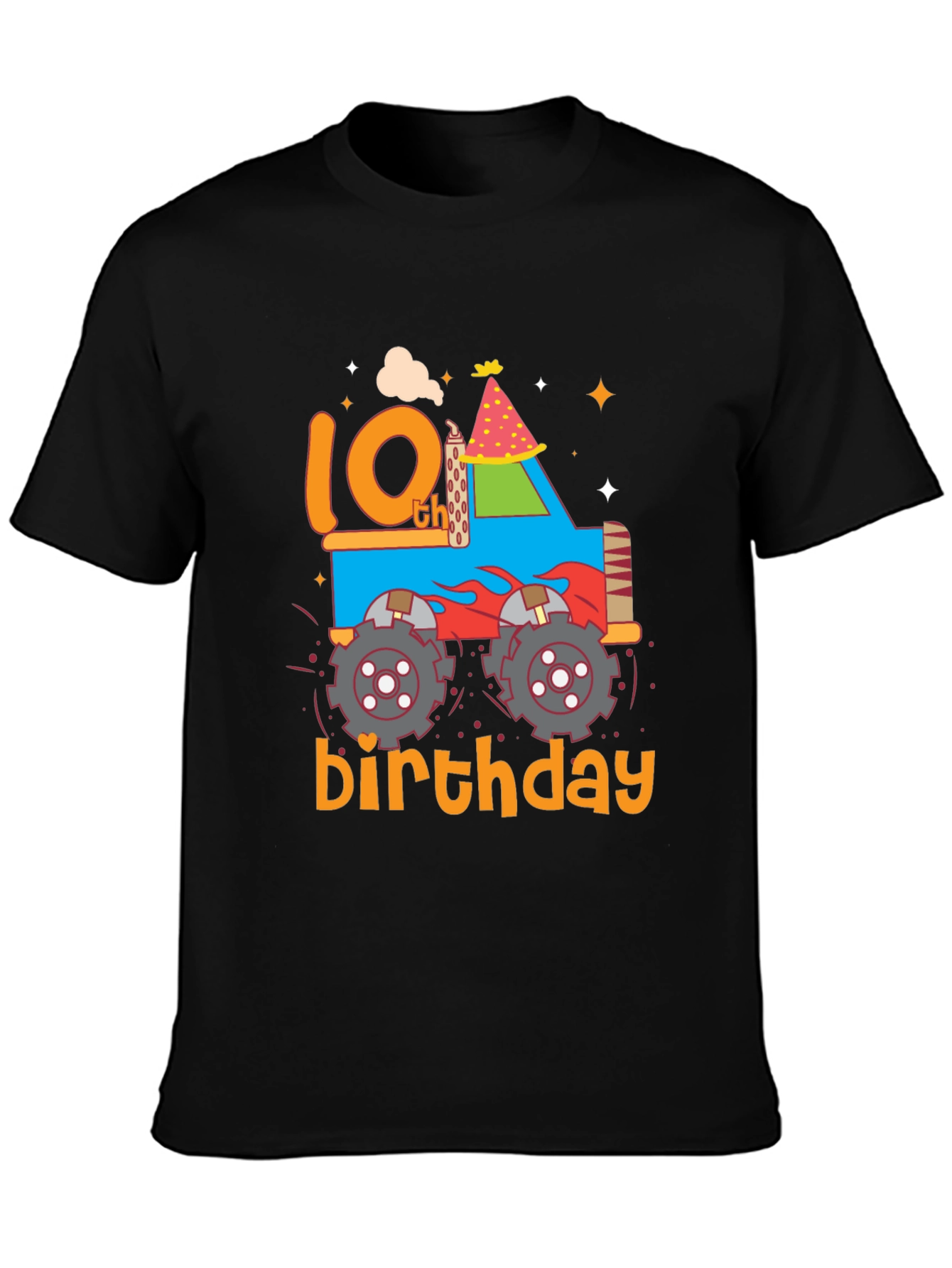 10th Birthday Monster Truck T-Shirt