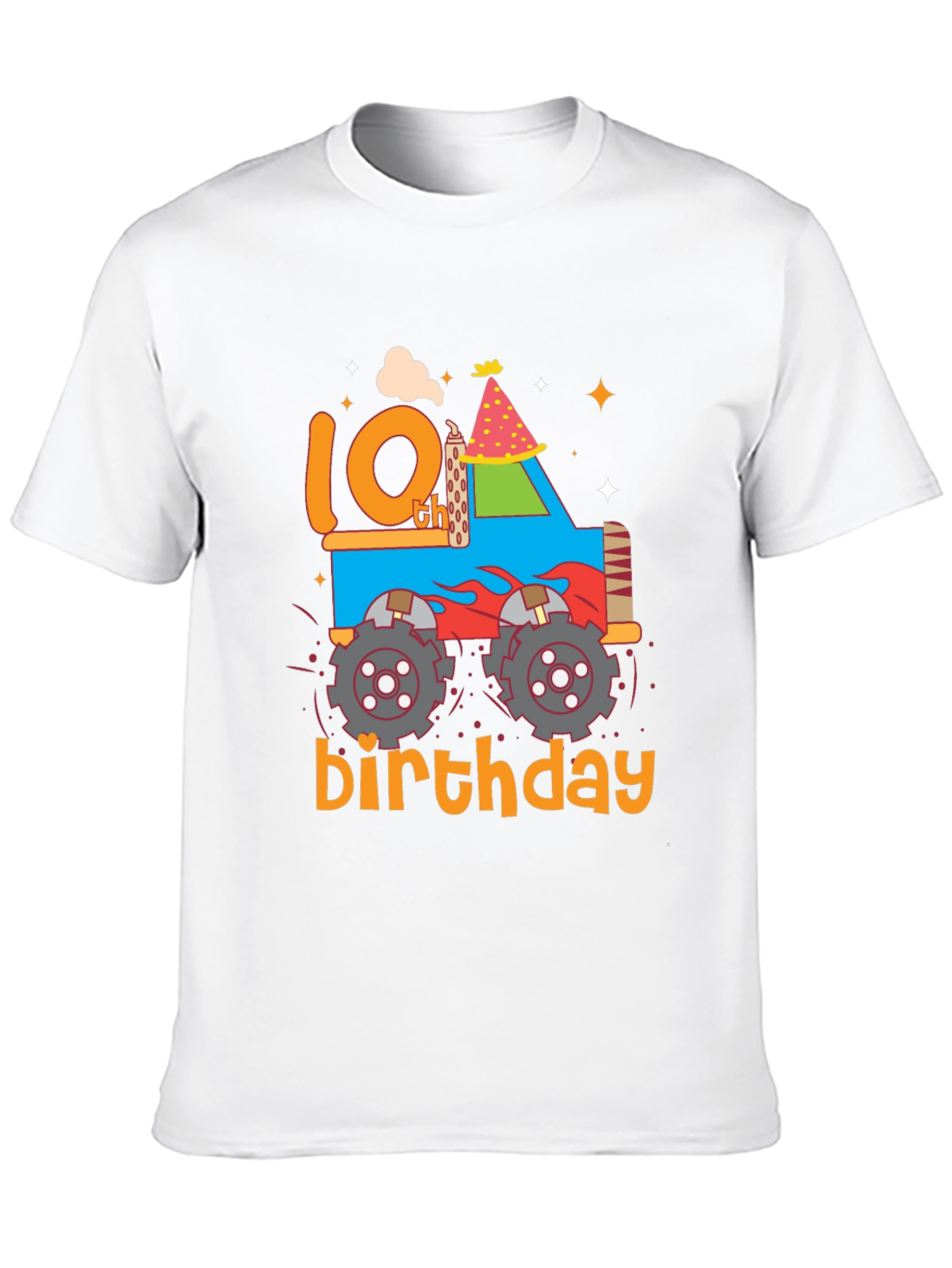 10th Birthday Monster Truck T-Shirt