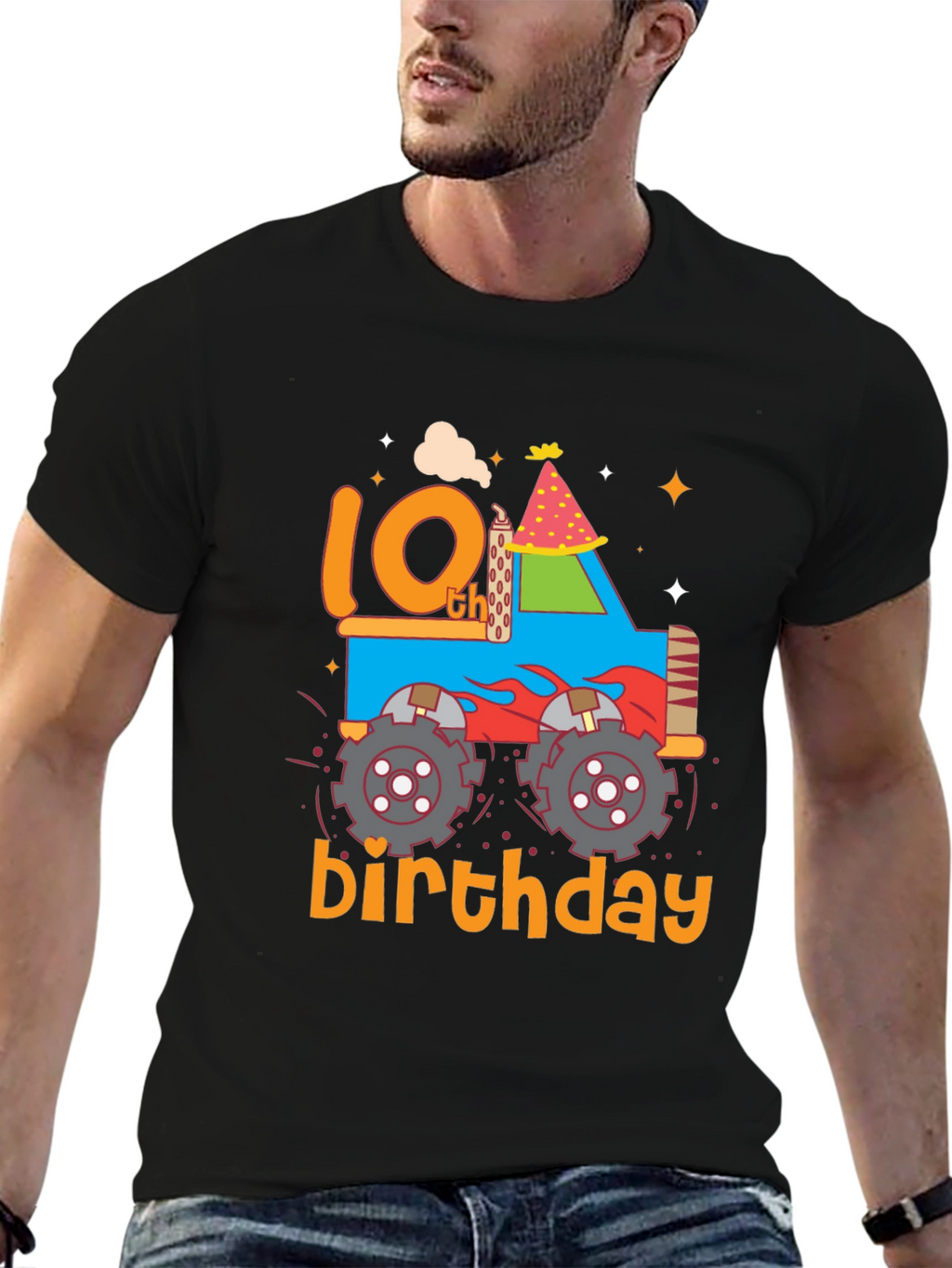 10th Birthday Monster Truck T-Shirt