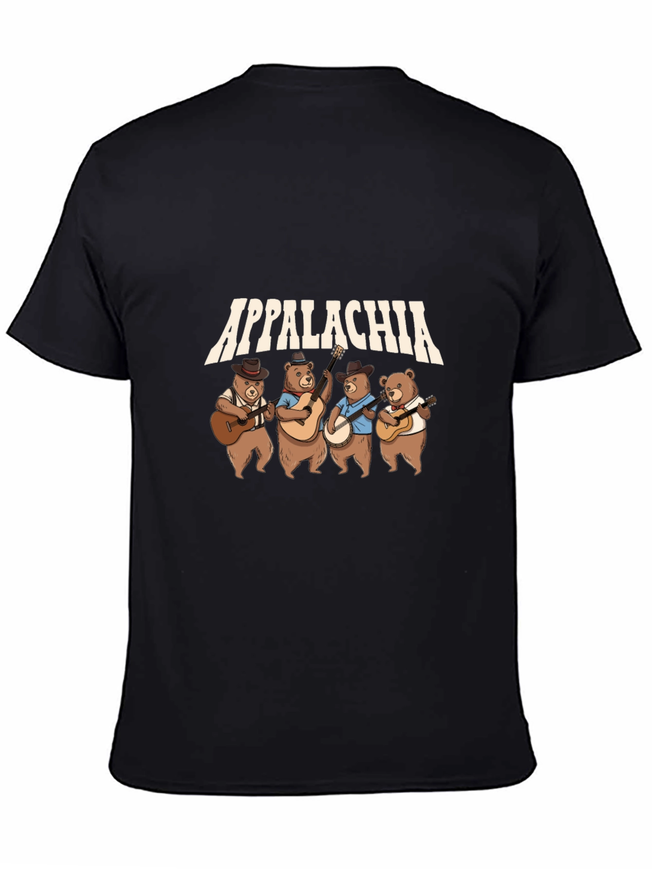Appalachia Bear Band Black Graphic Tee