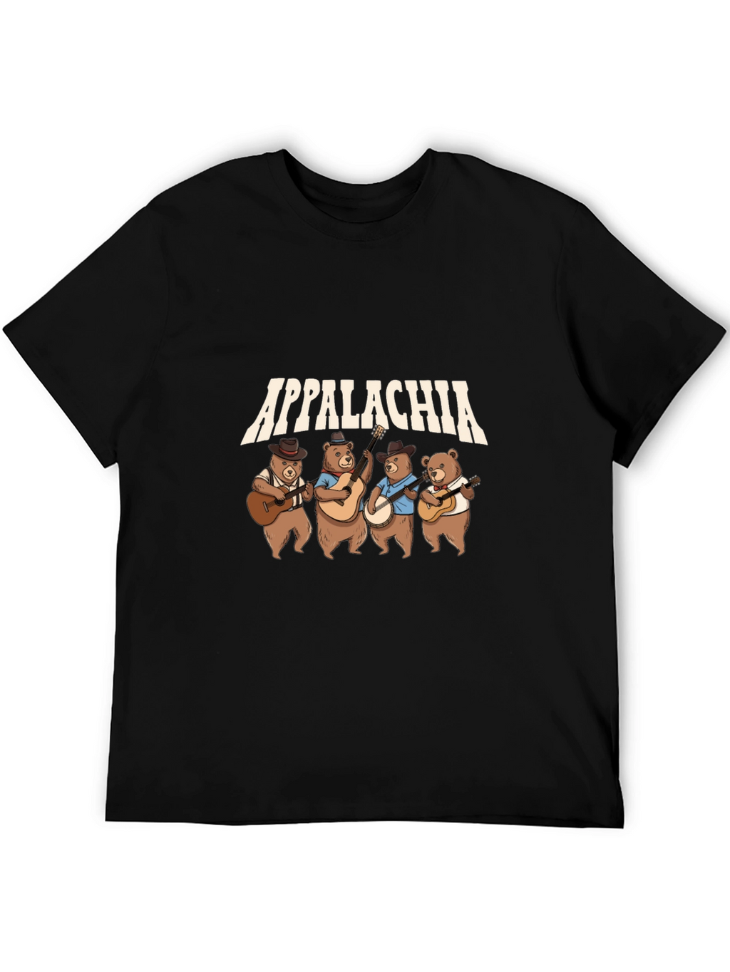 Appalachia Bear Band Black Graphic Tee