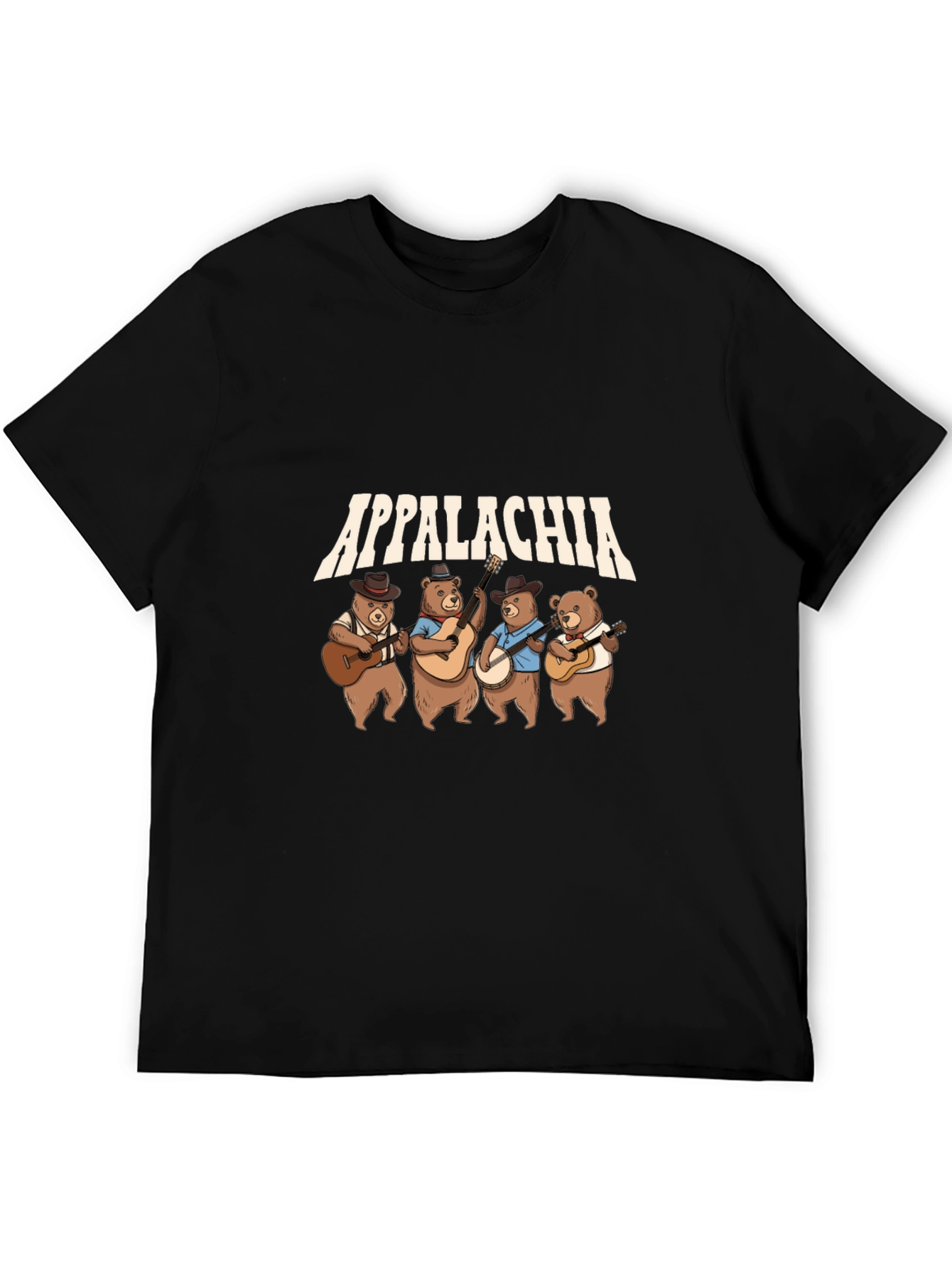 Appalachia Bear Band Black Graphic Tee