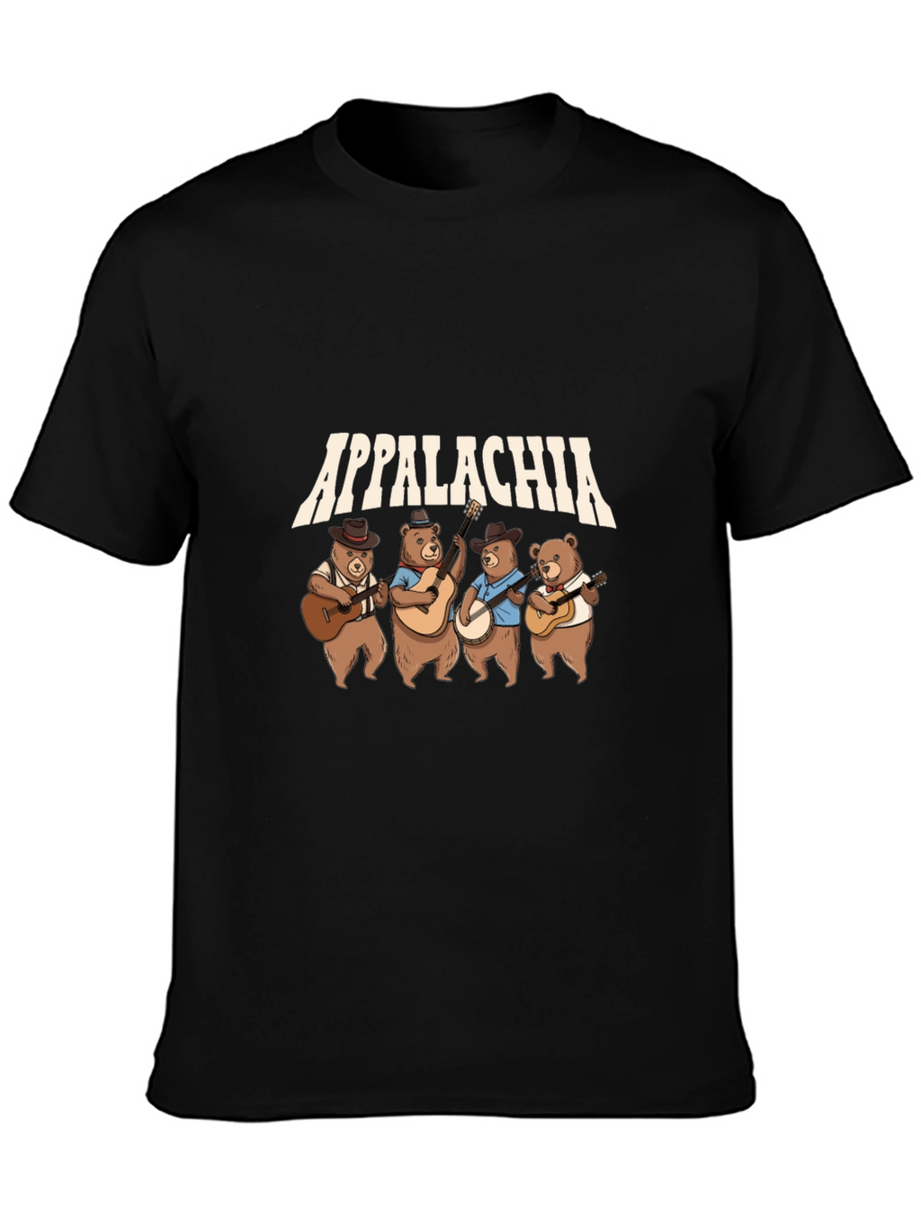 Appalachia Bear Band Black Graphic Tee