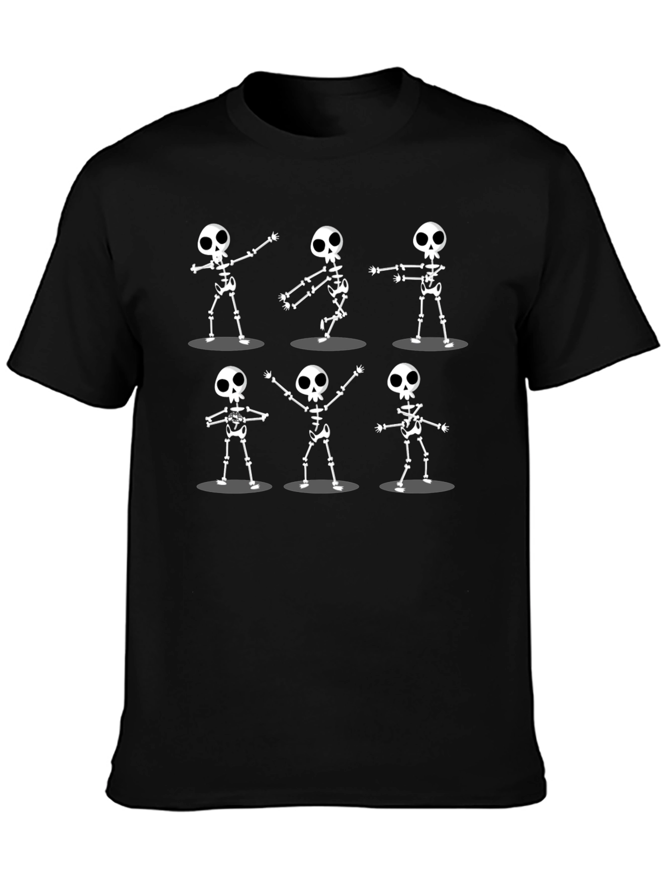 Dancing Skeletons Graphic Tee - Black