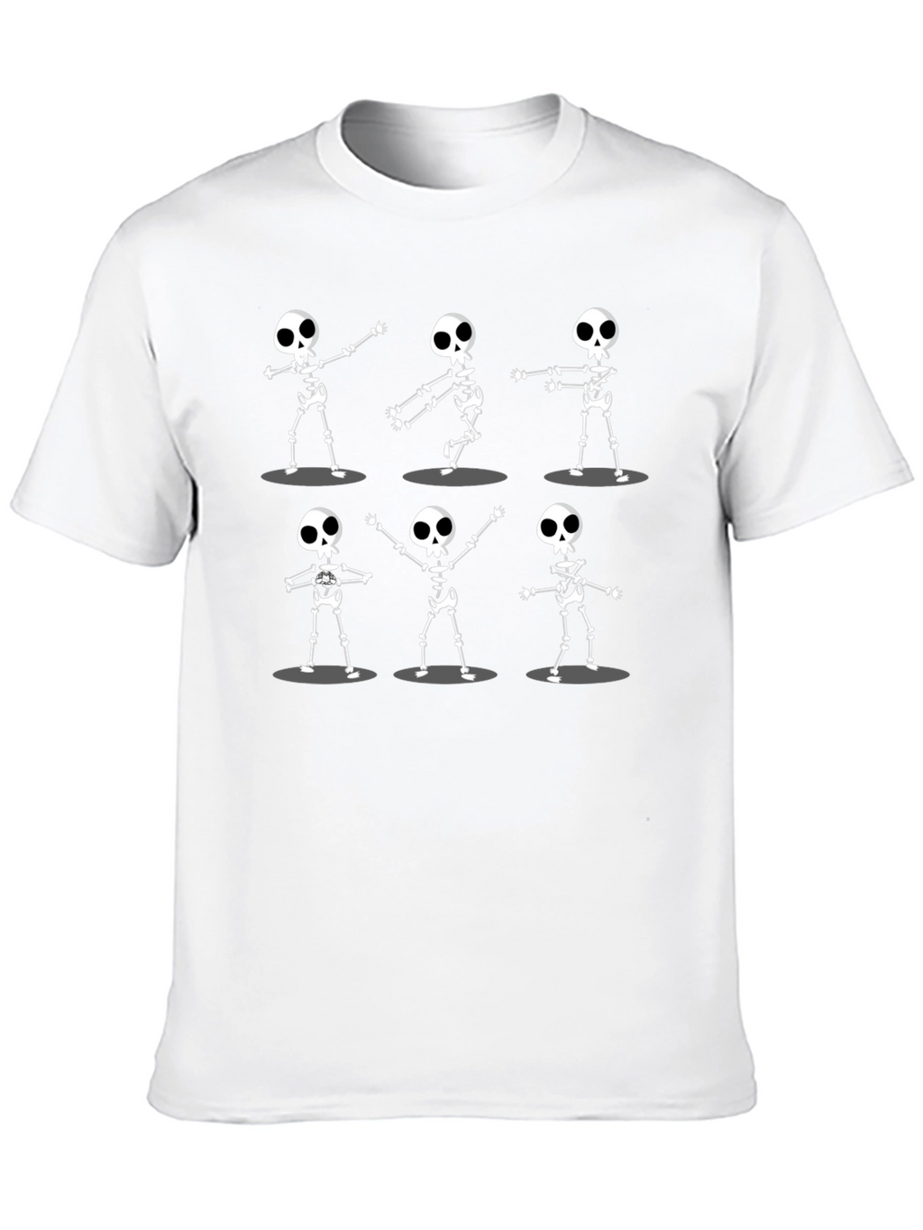 Dancing Skeletons Graphic Tee - Black