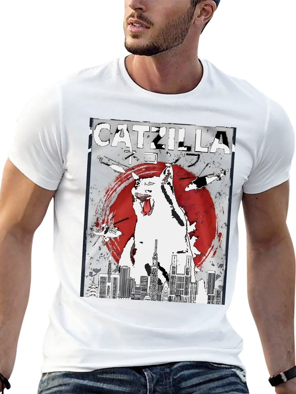 Catzilla T-Shirt: Feline Godzilla Graphic Tee
