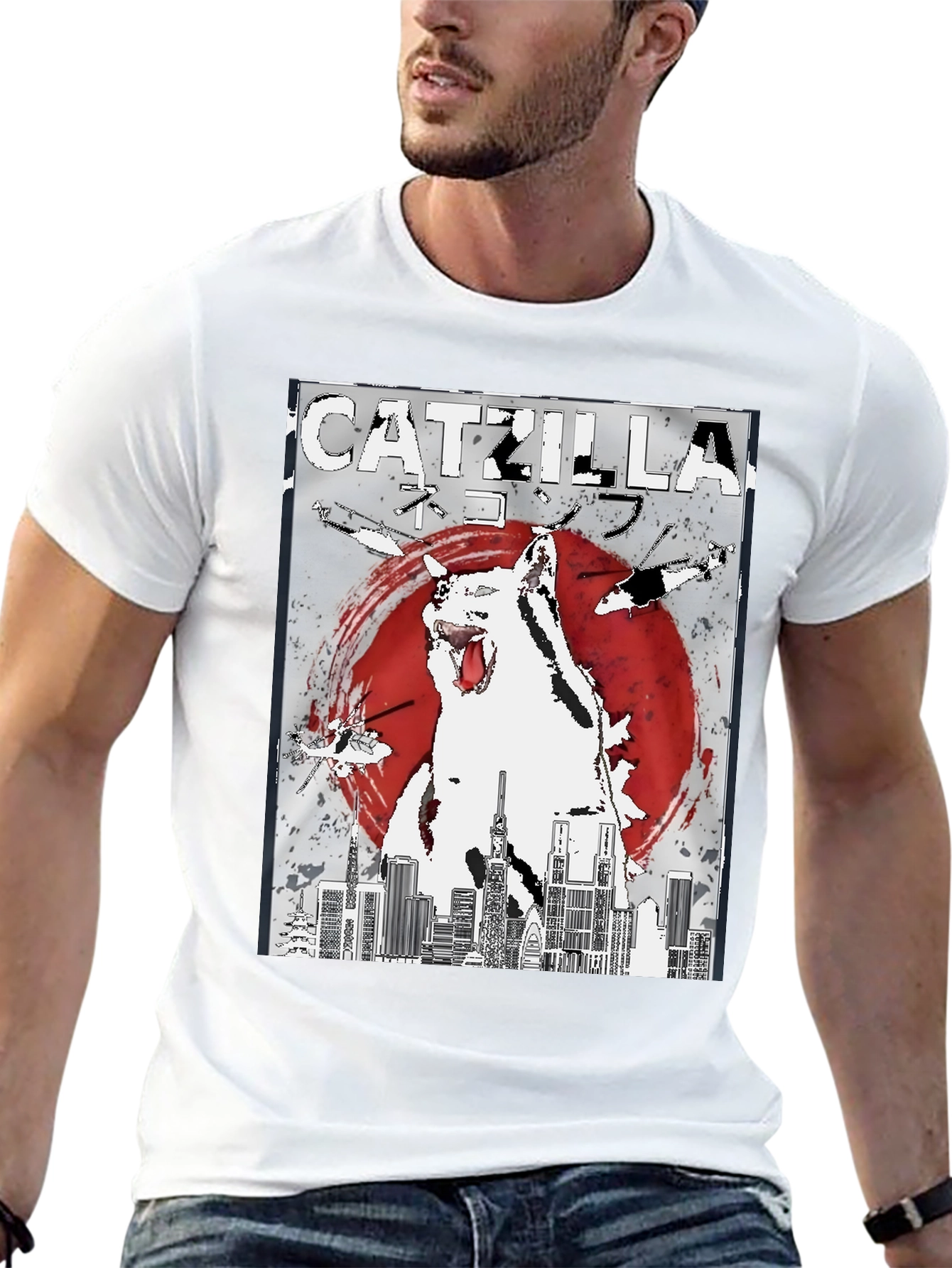Catzilla T-Shirt: Feline Godzilla Graphic Tee