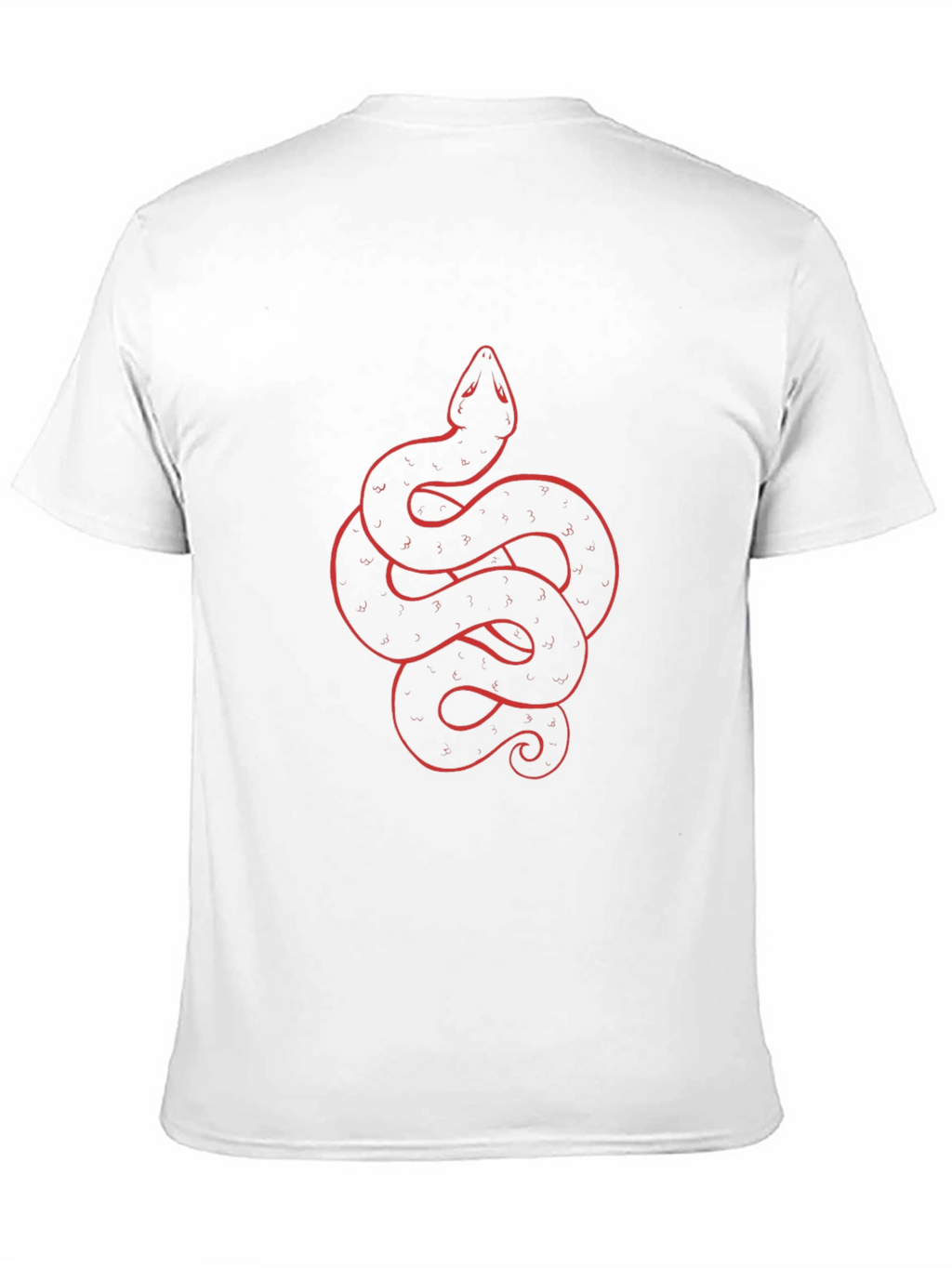 Black Tee with Red Snake Graphic
