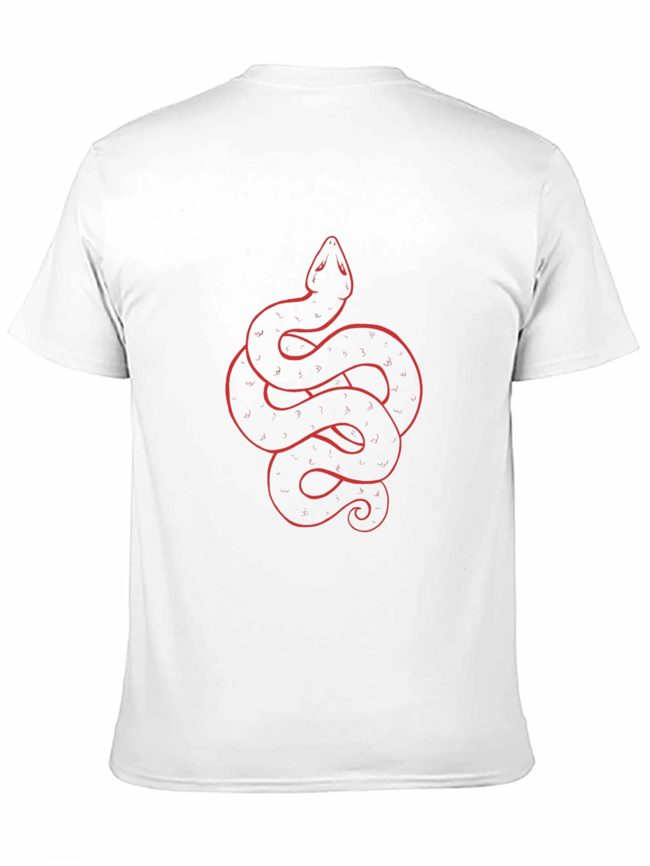 Black Tee with Red Snake Graphic