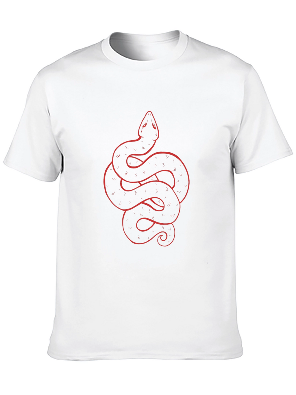 Black Tee with Red Snake Graphic