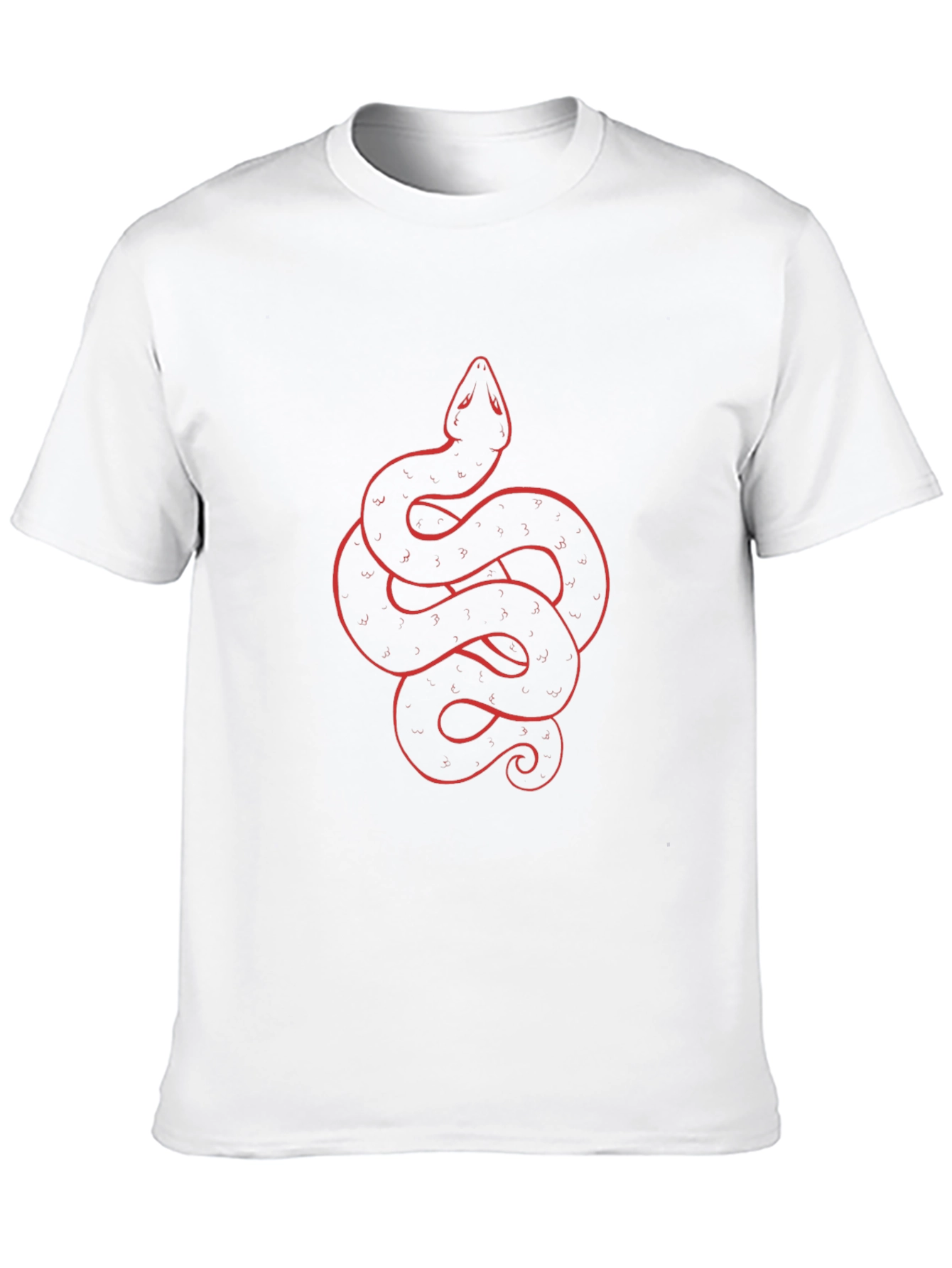 Black Tee with Red Snake Graphic